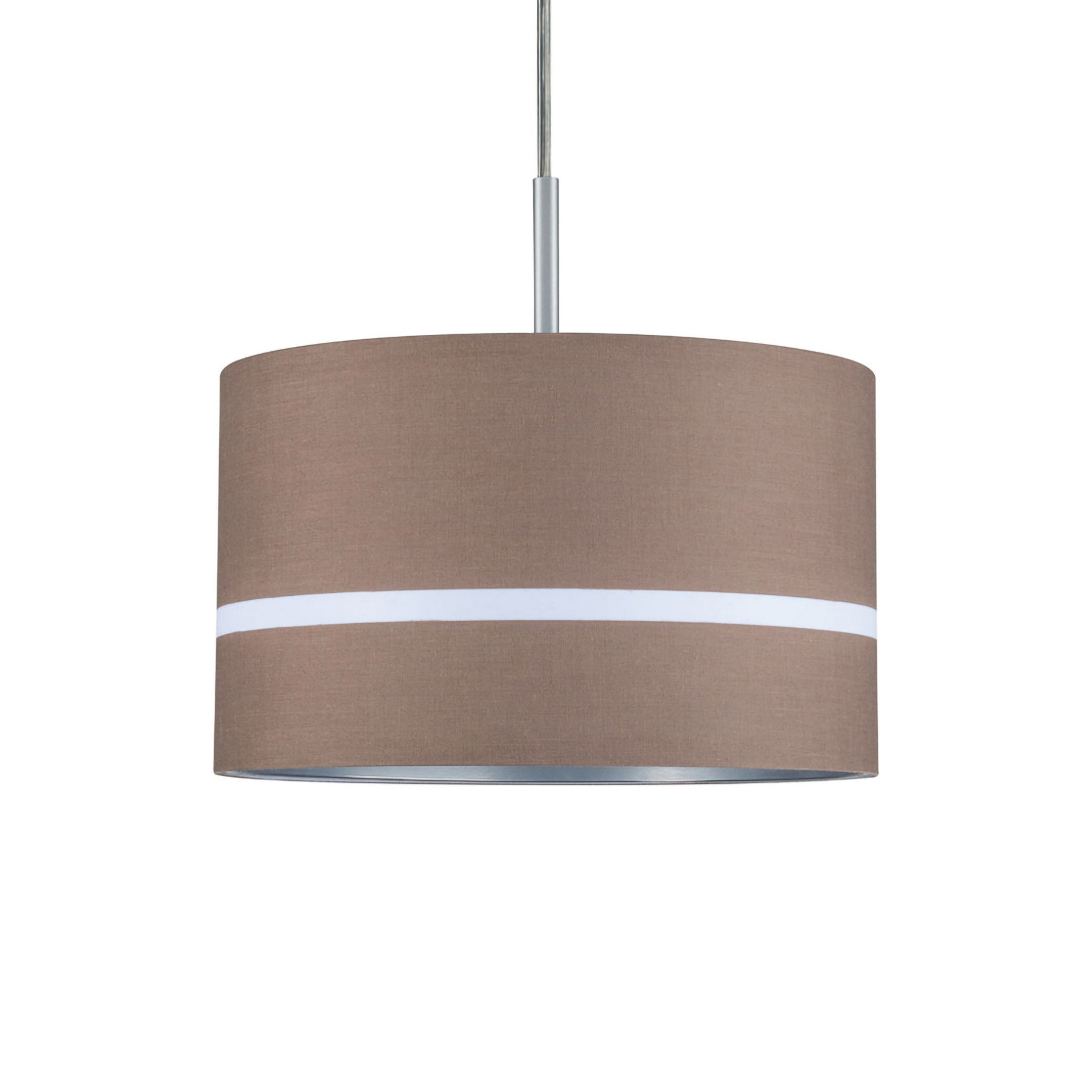Paulmann Lampenschirm Tessa, braun, gestreift, 26 cm, Textil