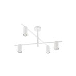 Plafonnier Marilou, à 4 lampes, blanc, Ø 70 cm - Lindby