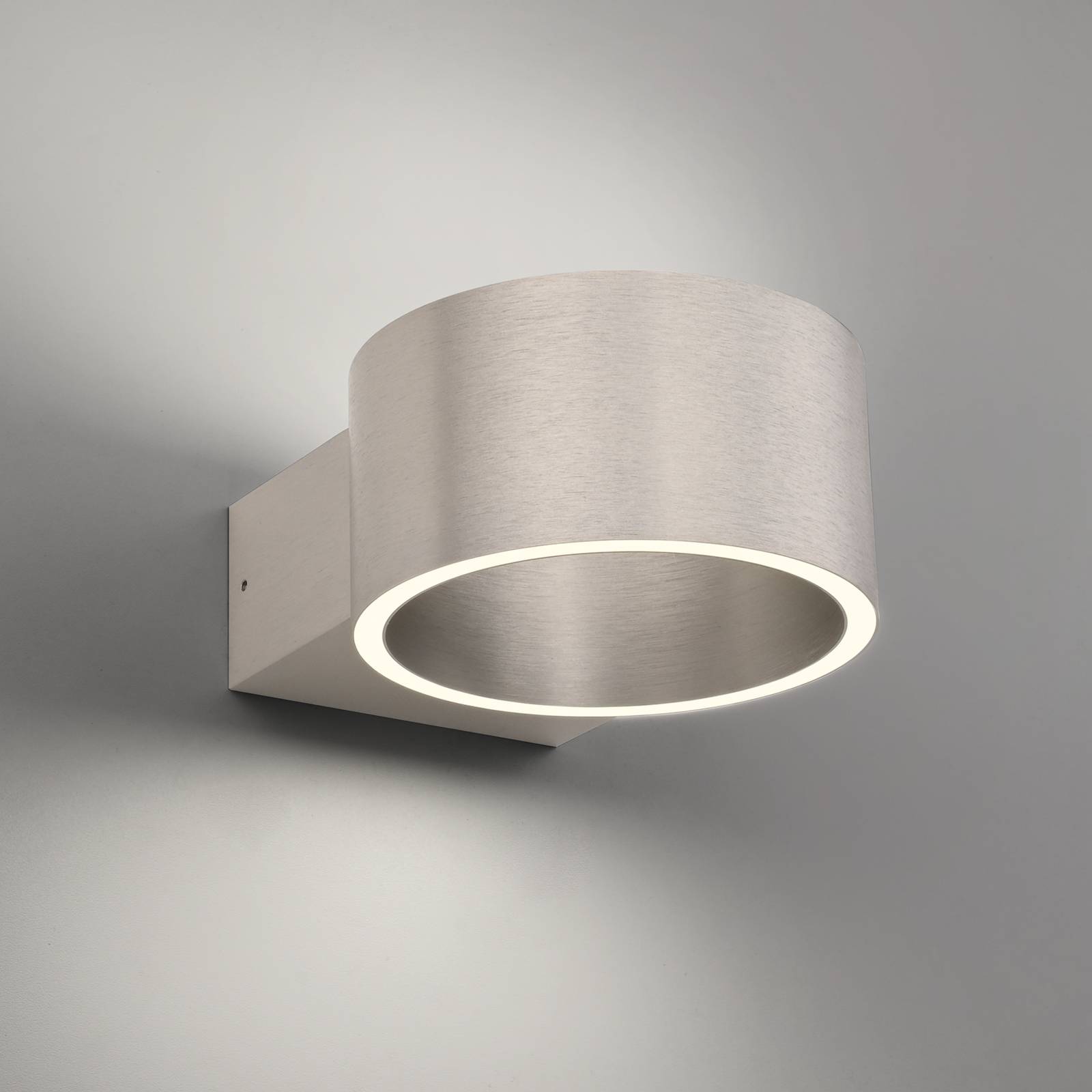 PURE LED-væglampe Clipse aluminium aluminium Ø 15 cm