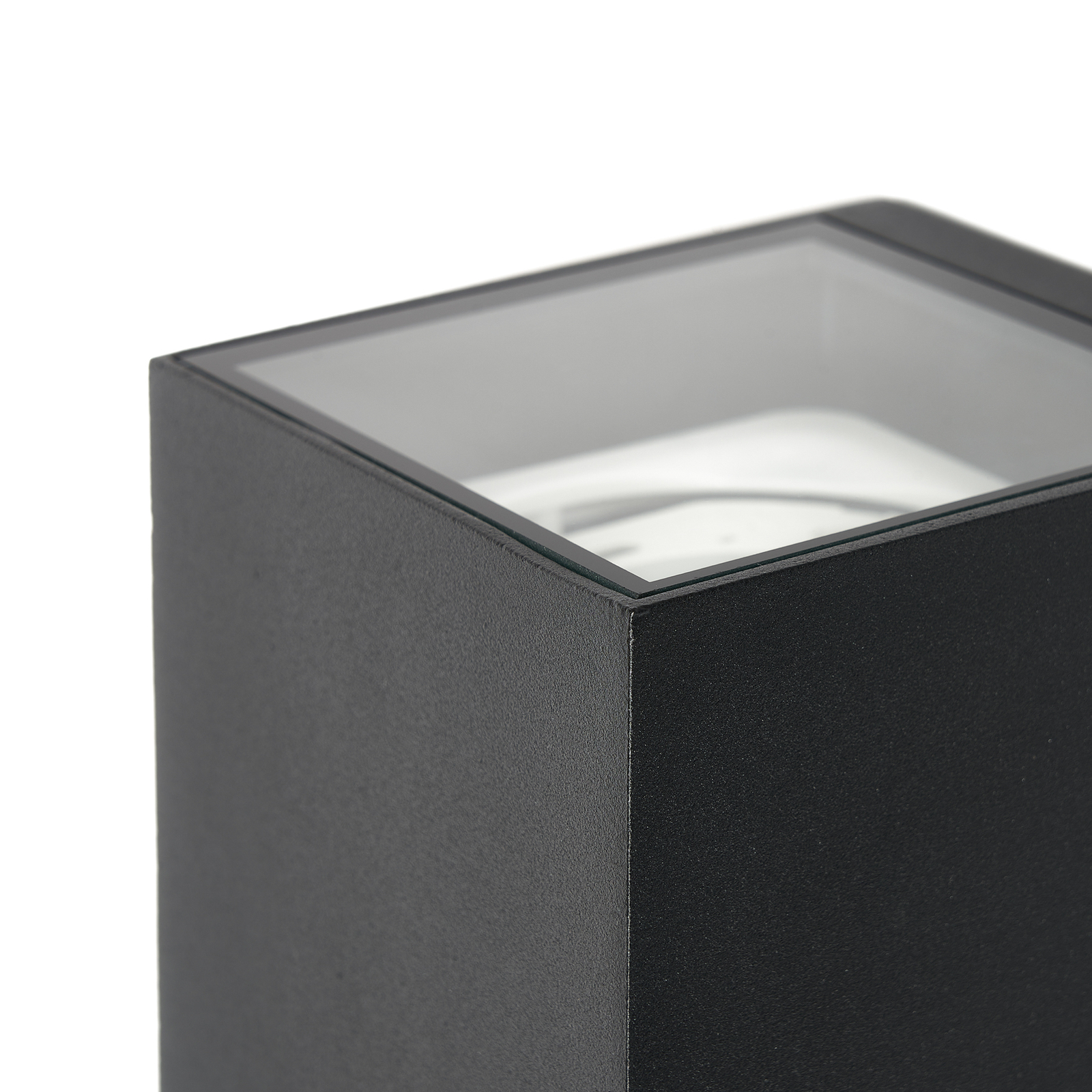 Prios kültéri fali lámpa Tetje, fekete, szögletes, 11,5 cm