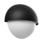 Außenwandleuchte Scorpius Round, schwarz, Kunststoff
