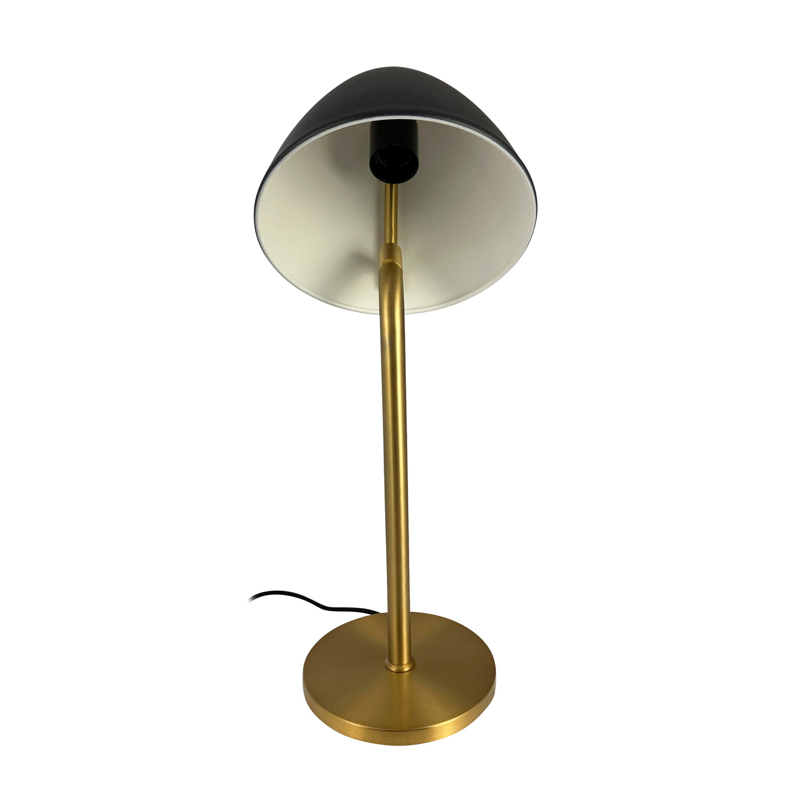 Lampada da tavolo Dyberg Larsen Oulu, nero/ottone, altezza 47 cm