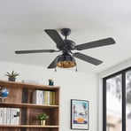 Lucande mennyezeti ventilátor világítással Shamoian, csendes, Ø 130 cm