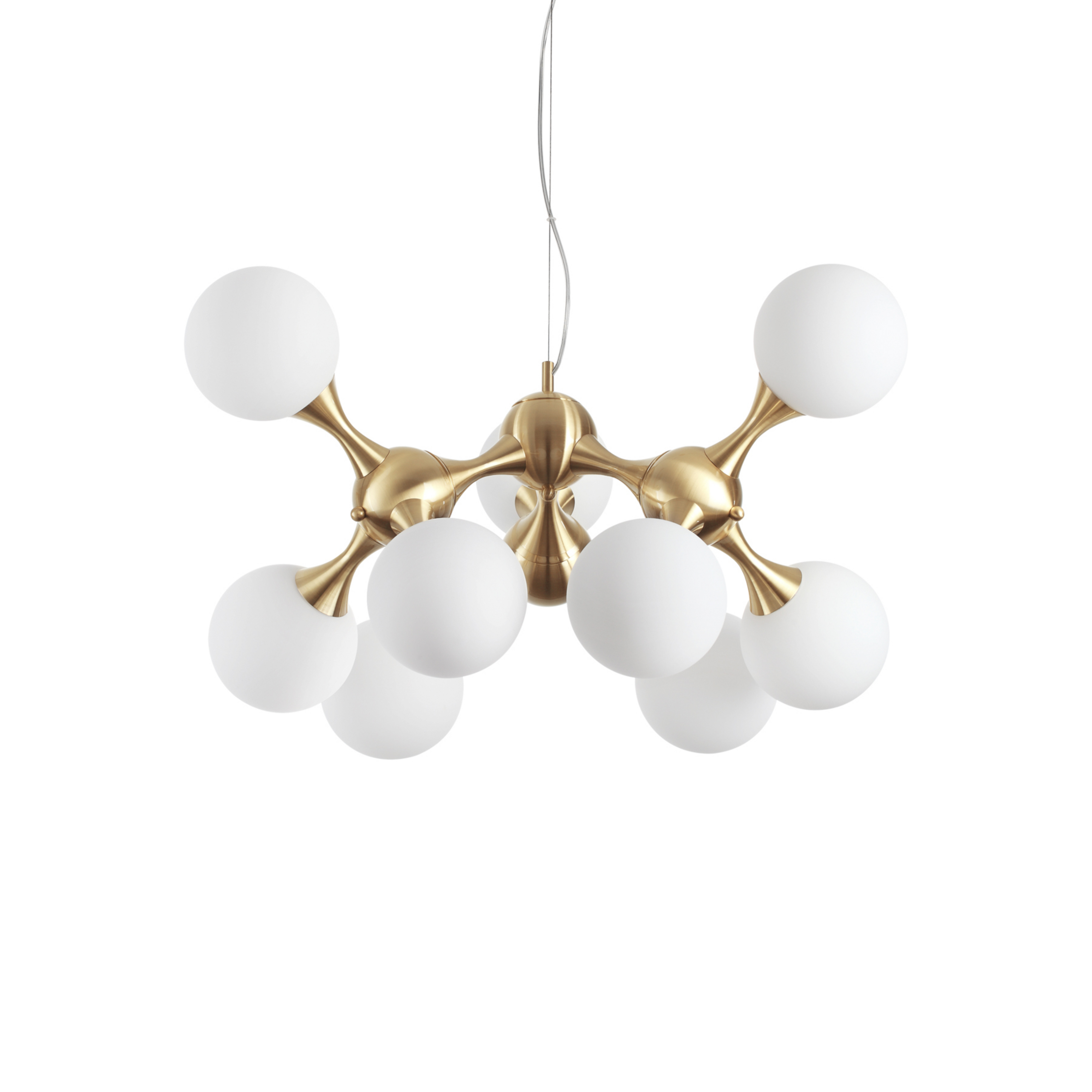 Ideal Lux Nodi Pendellampe 9-flammig messing/weiß