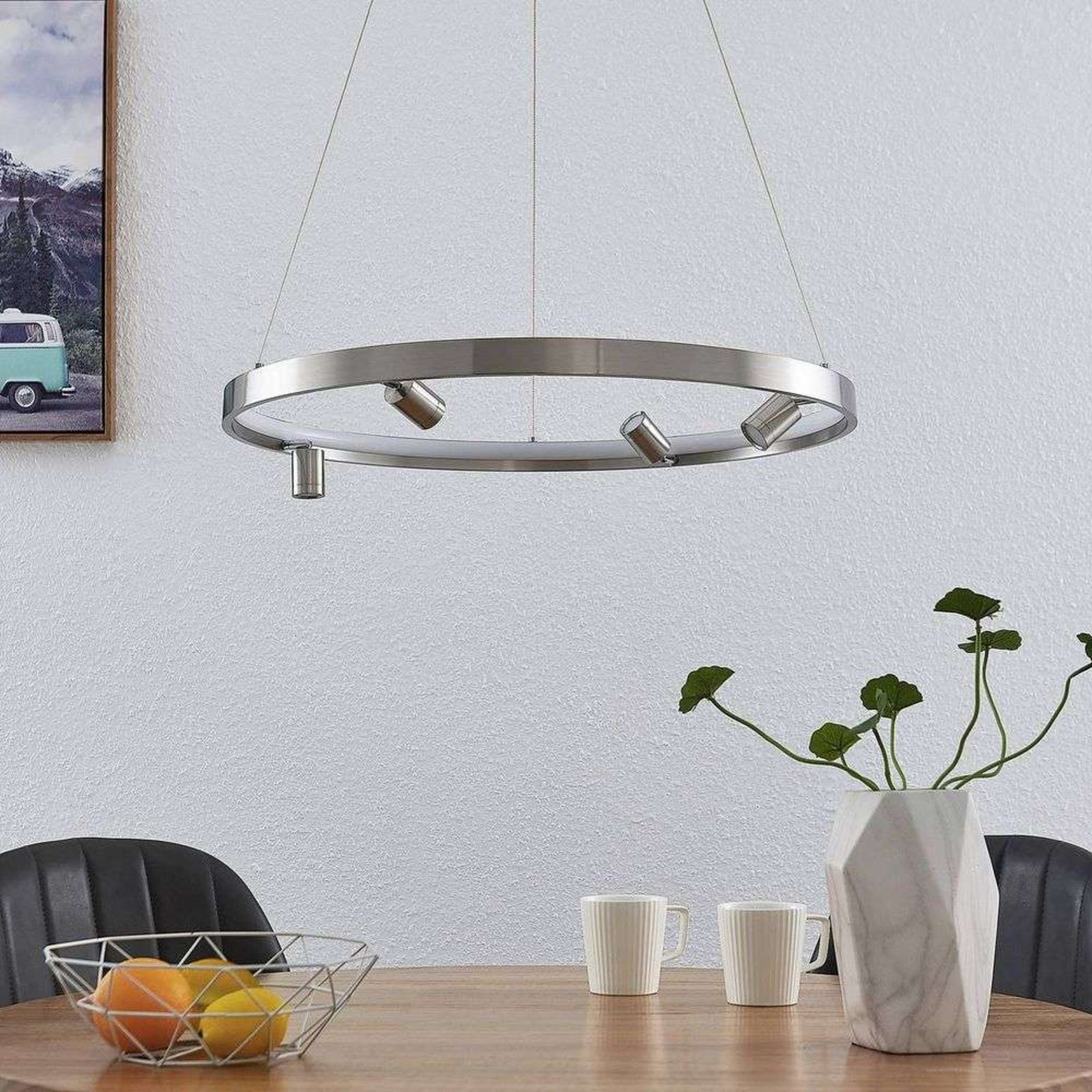 Paliva Závěsná Lampa Ø64 Nickel - Lucande