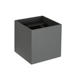Wandleuchte XIO, grau, 10 x 10 cm, Metall, up/down, G9-LED