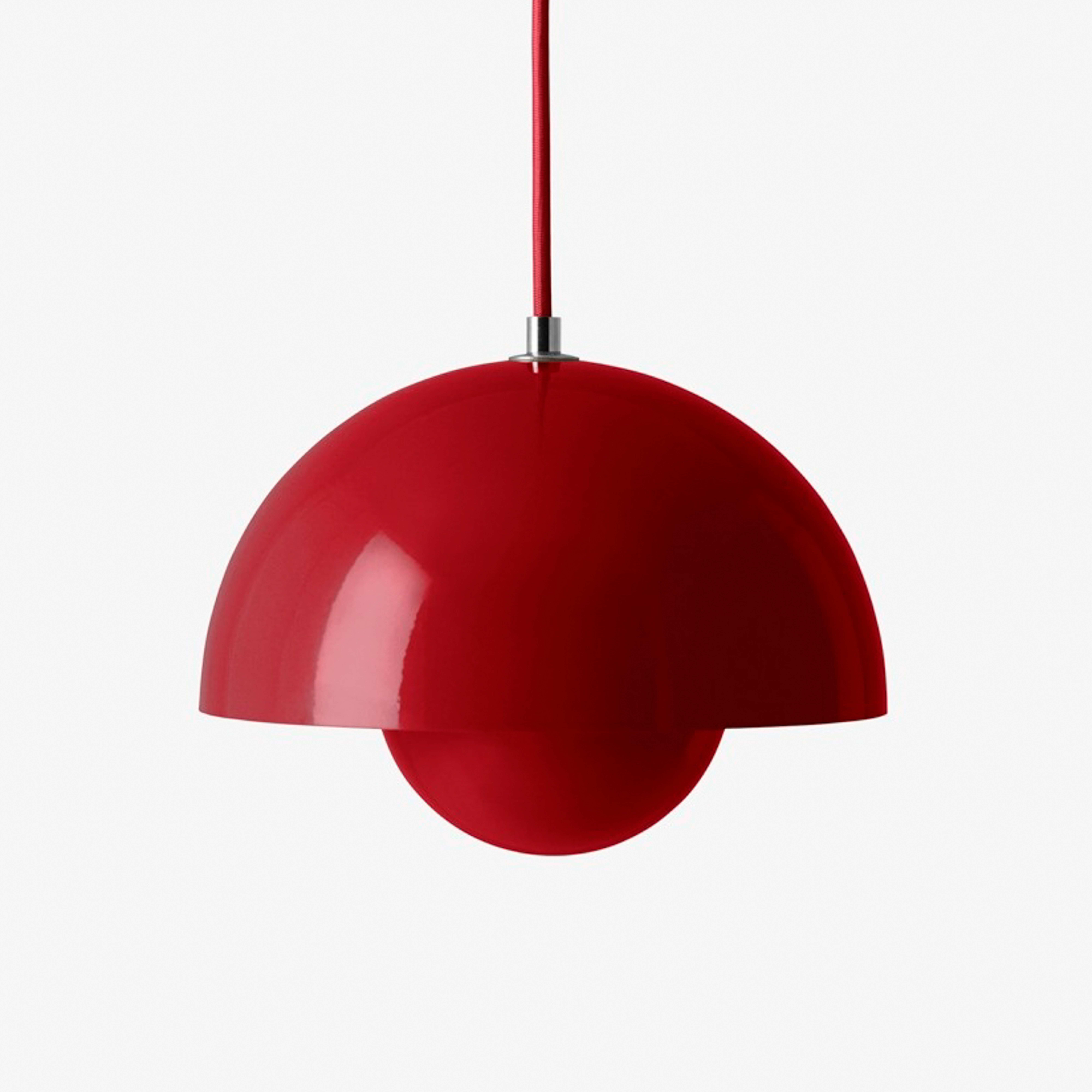 Flowerpot VP1 Pendelleuchte zinnoberrot - &Tradition