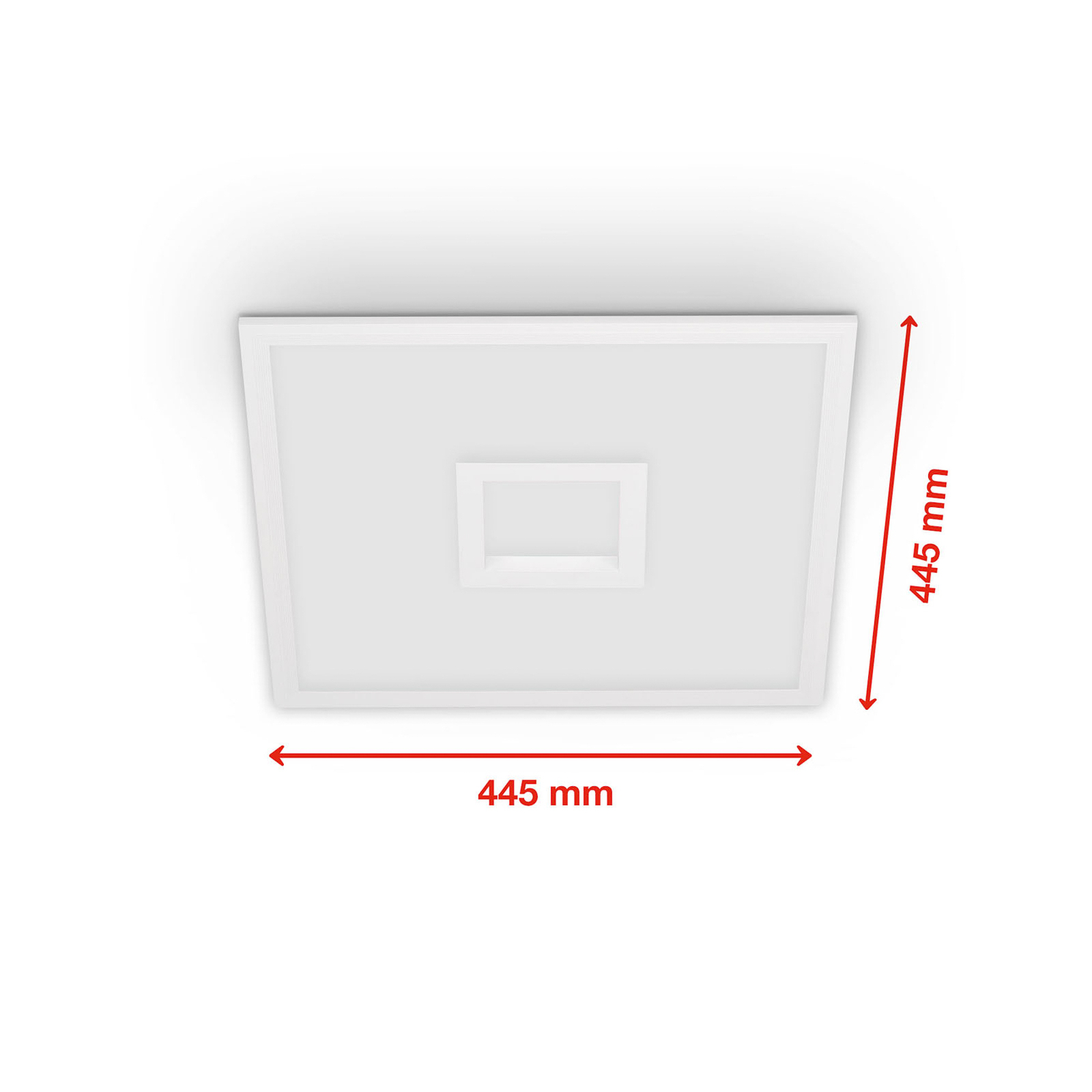 Pannello LED Centerback CCT RGB 45x45cm bianco