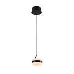 Candeeiro suspenso LED Dios, preto, Ø 15 cm, metal, CCT