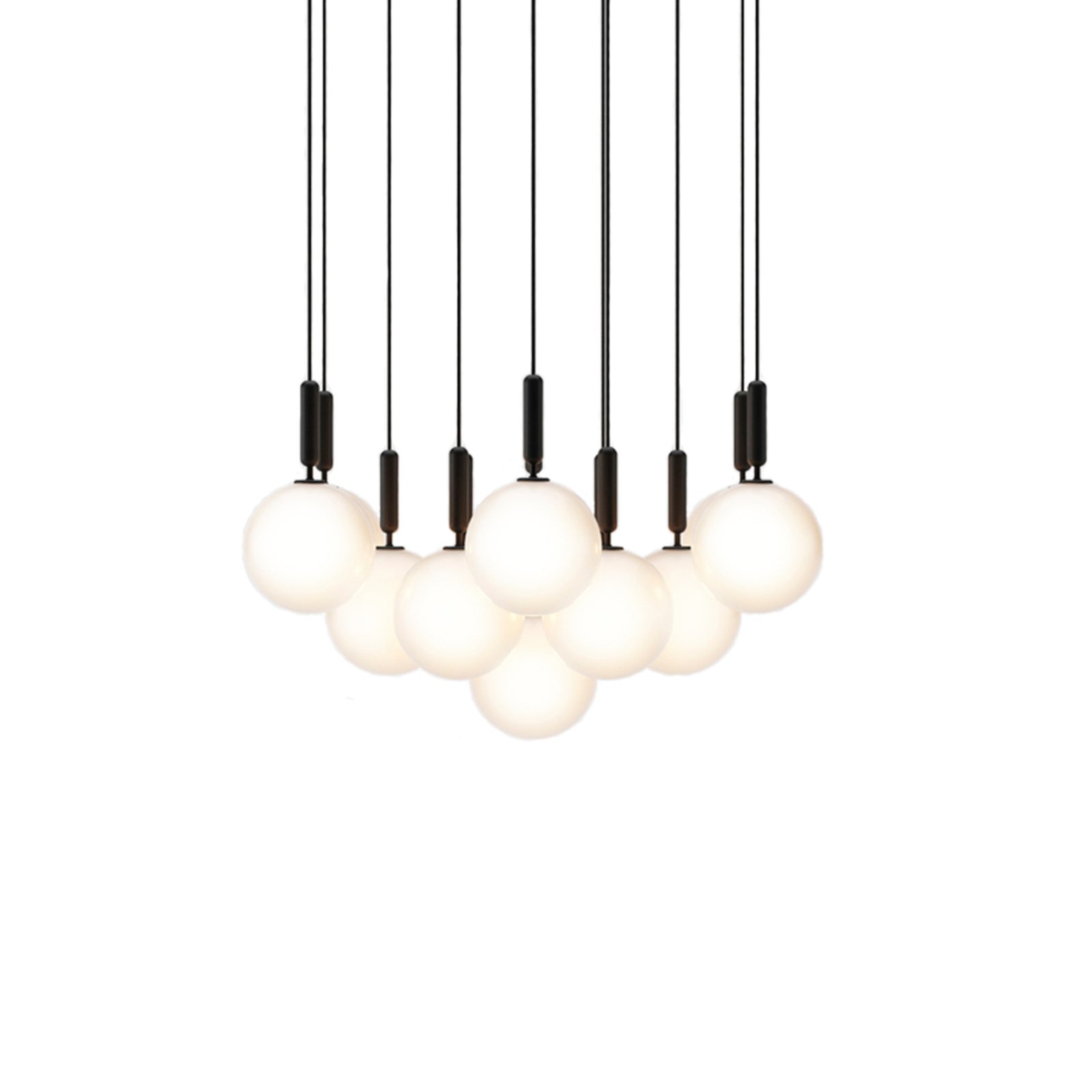 Miira 13 Candelabru Pendul Large Rock Grey/Opal White - Nuura