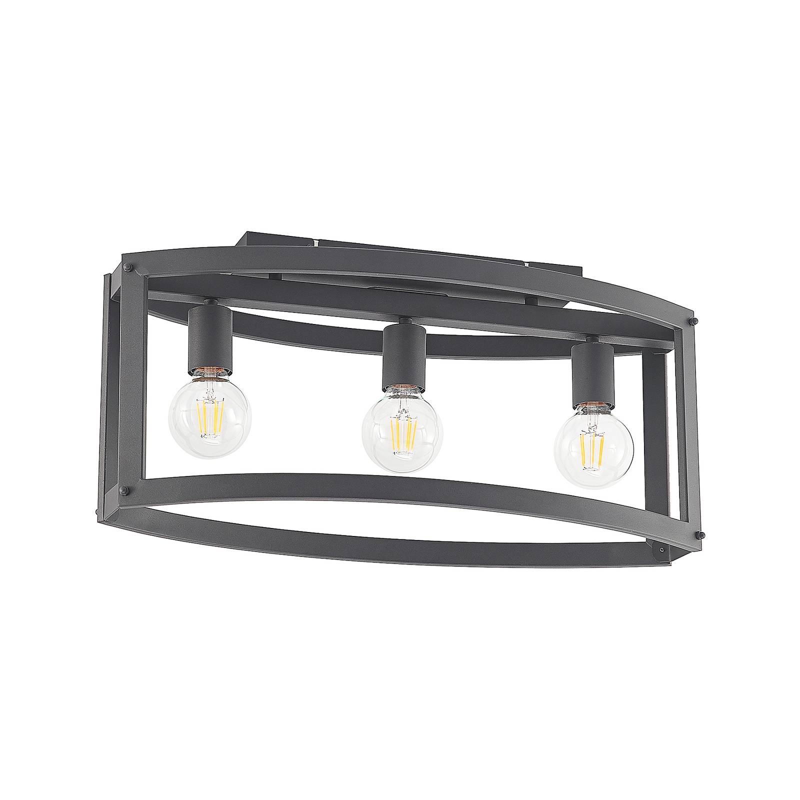 lindby - mizgin lampa sufitowa bez kraty 3-pkt., do salonu / jadalni, stal, e27, 40w, d?. 35 cm, szer. 25 cm, wys. 28.3 cm