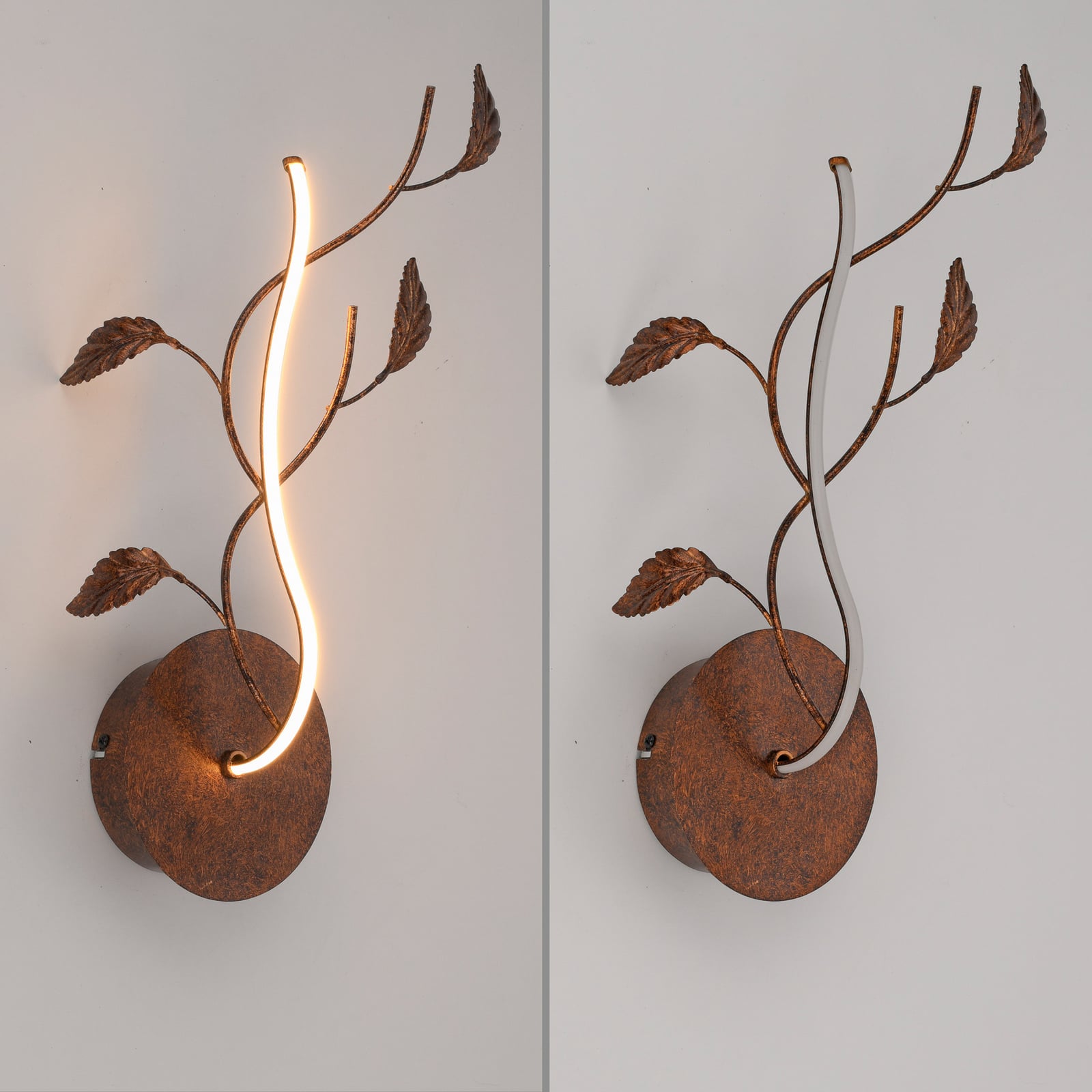 Kinkiet LED Aurelia, brązowy, metal, 2 700 K Kinkiet LED Aurelia, brązowy, metal, 2 700 K