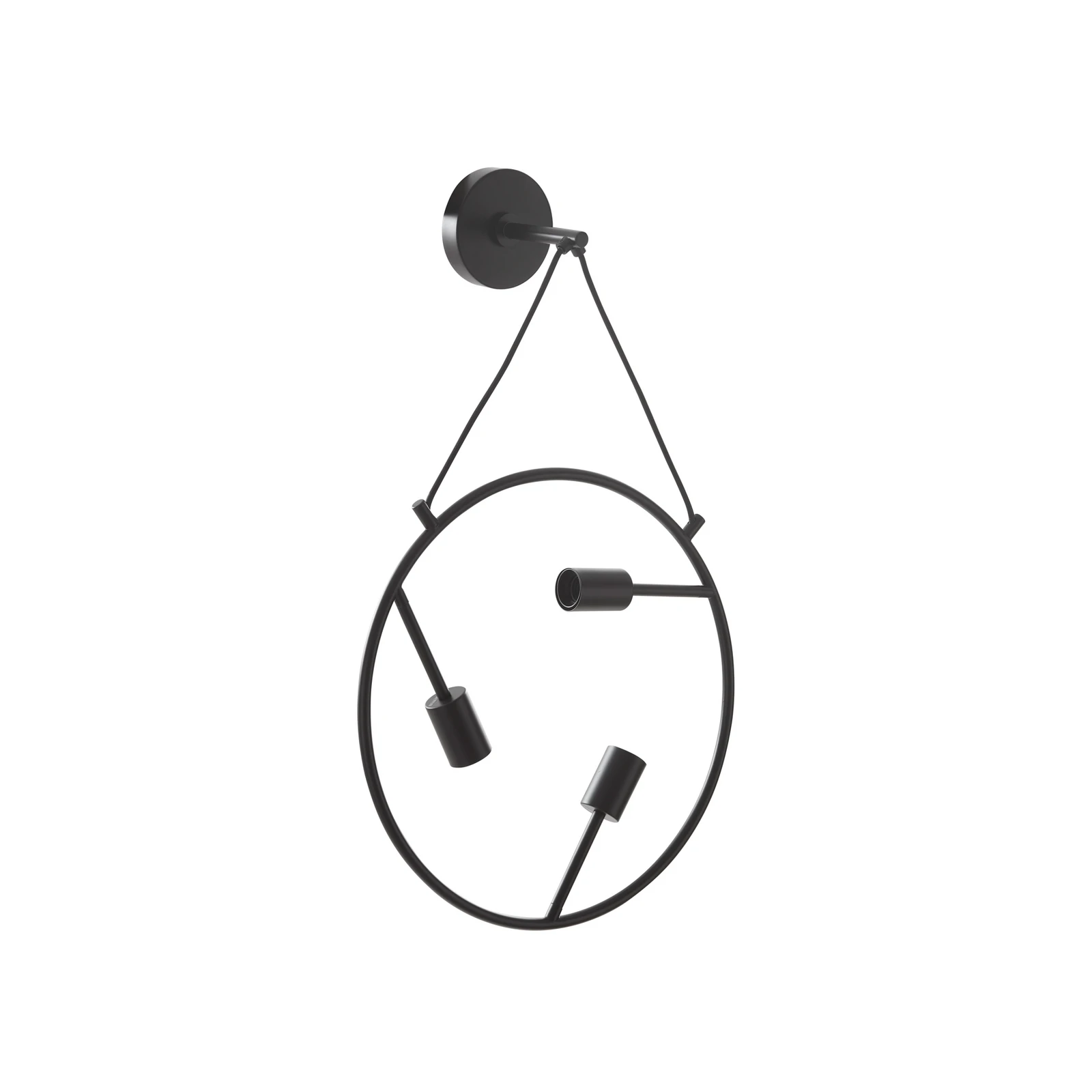 Lucande Linnard aplique de pared de acero, 3 luces