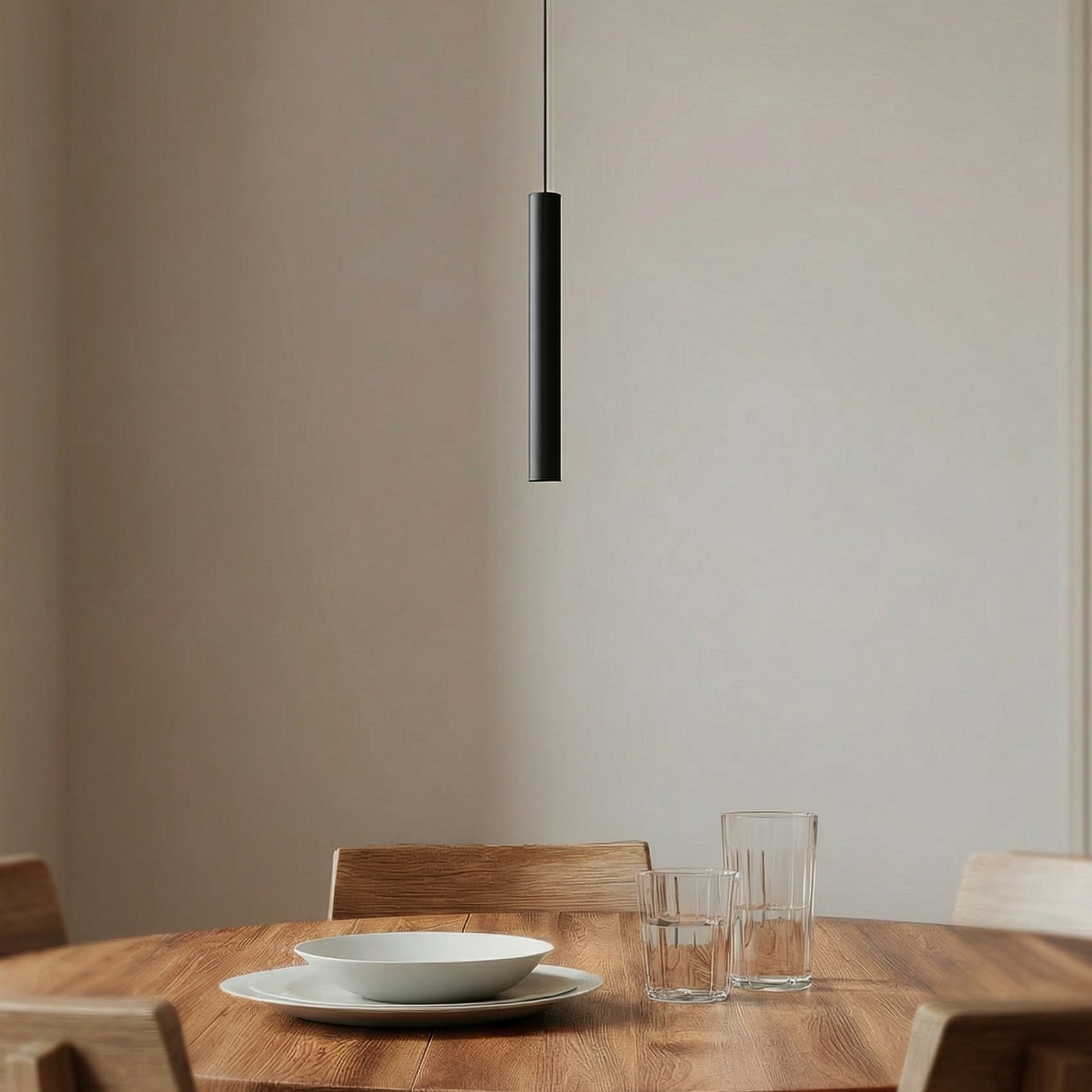 Suspension LED Lindby Lumaro, noir, 27 cm, 48 V, à intensité variable Suspension LED Lindby Lumaro, noir, 27 cm, 48 V, à intensité variable