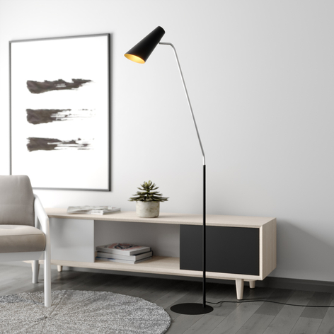 Lucande Wibke lampadaire en noir