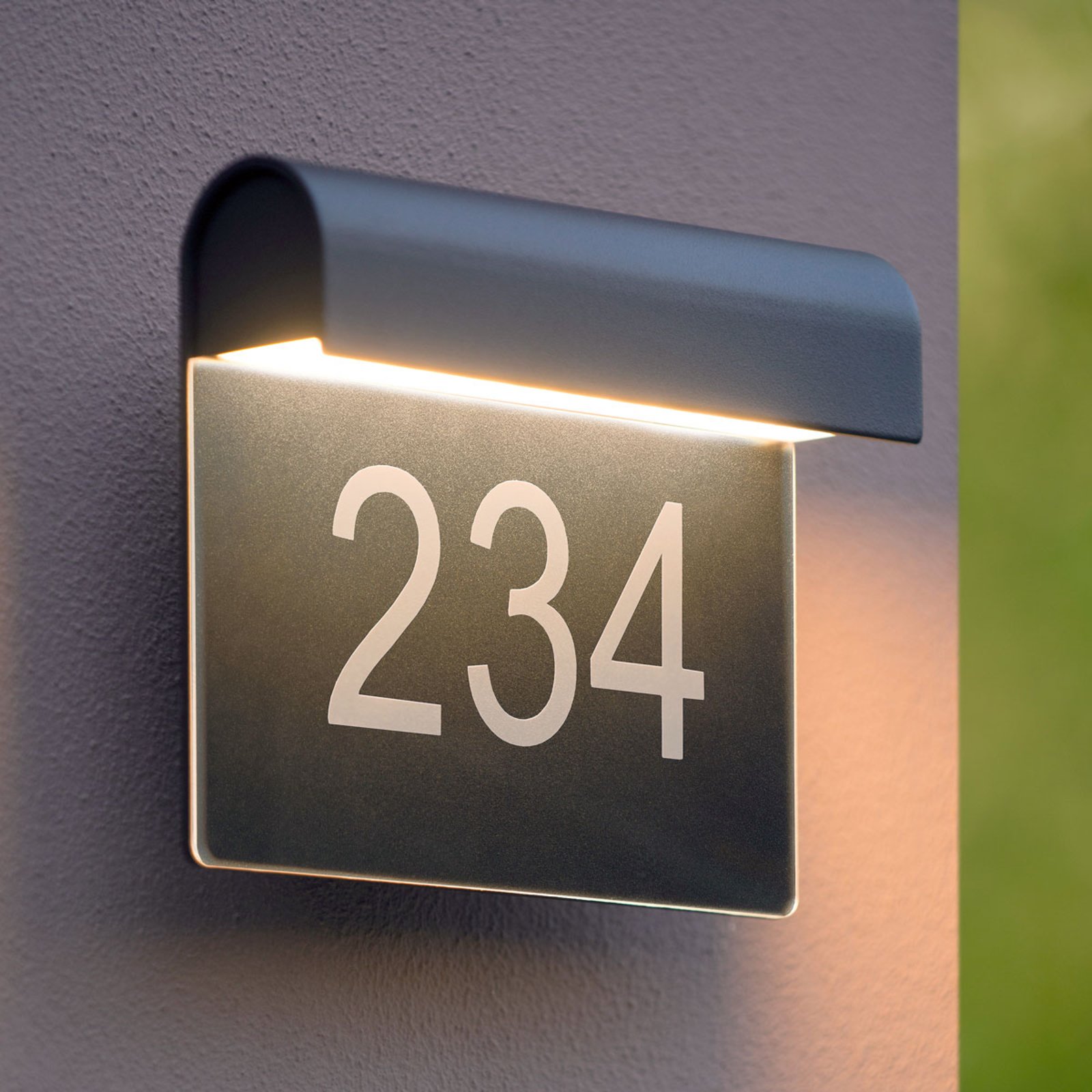 Streng Toegepast Onderzoek LED huisnummer lamp Thesi, zwart | Lampen24.nl
