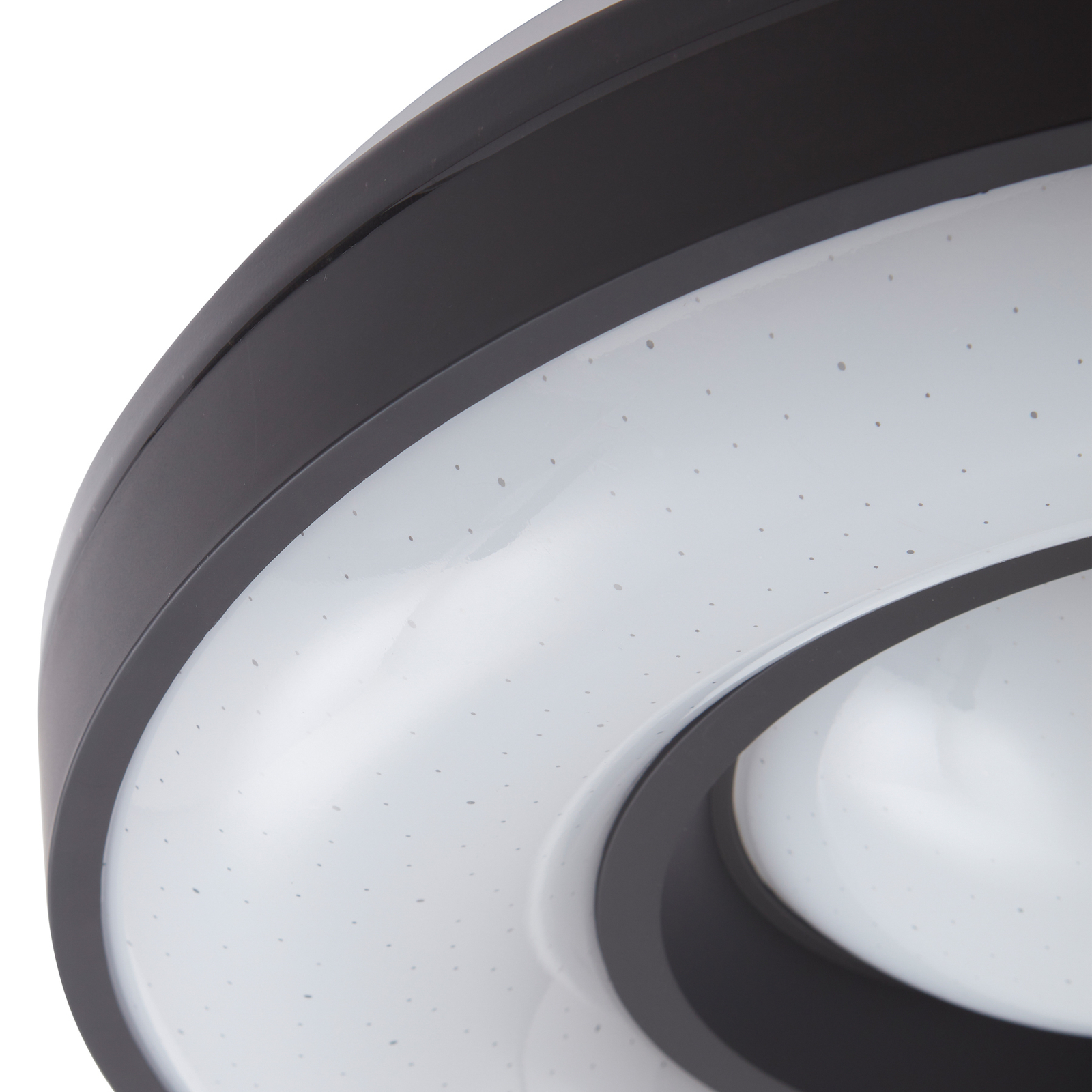Lindby Aaesha plafonnier LED blanc/noir 40,5 cm