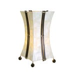 Milla table lamp, Capiz and bamboo, height 30 cm