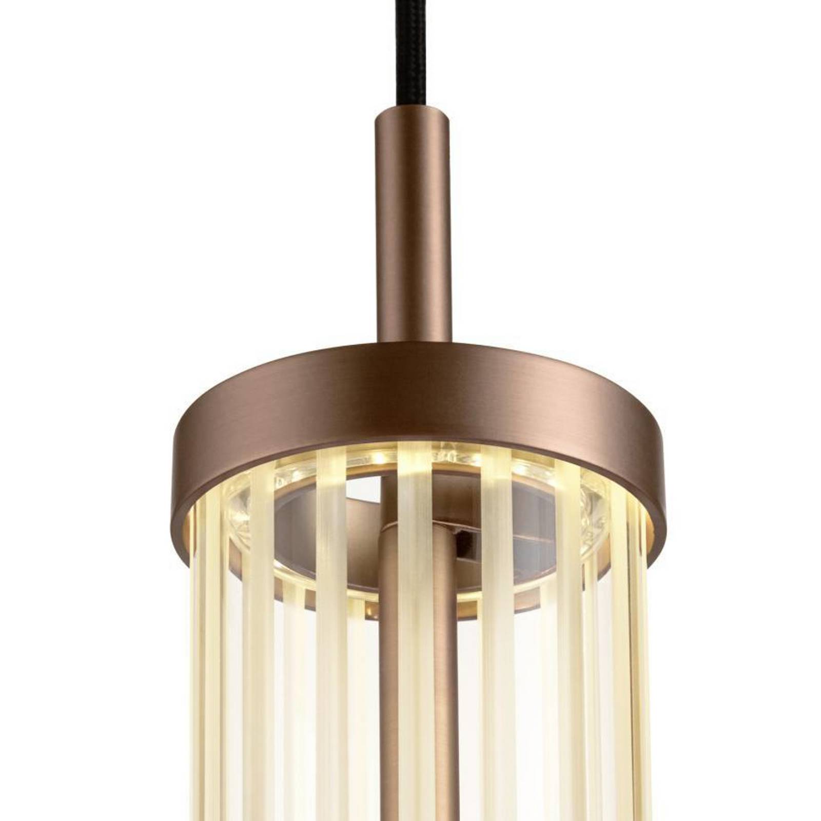 SLV Lampa wisząca LED Quimera, kolor miedziany, Ø 8 cm, CCT