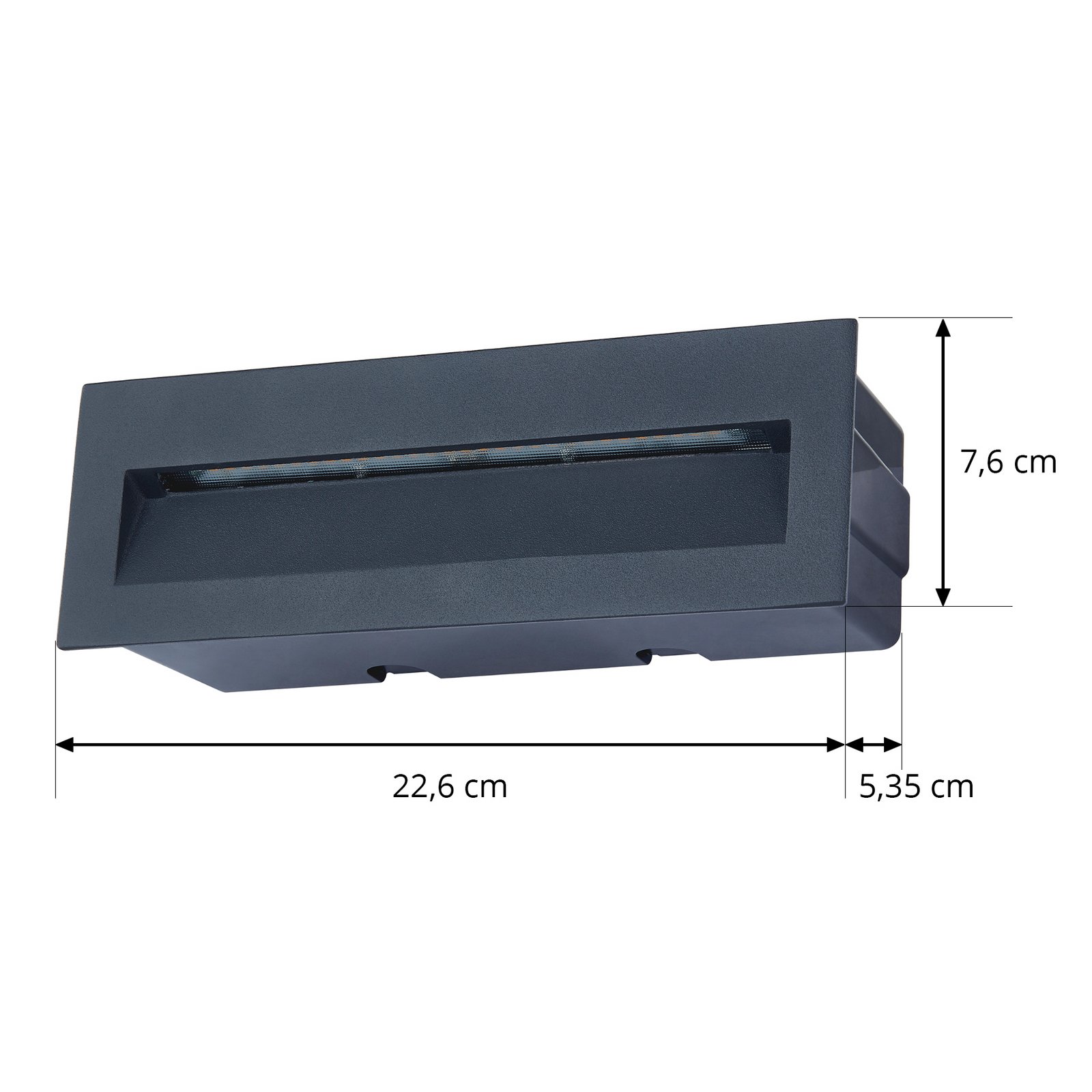 Loya Long Spoturi Exteriorul Încastrat IP54 Dark Grey - Lucande