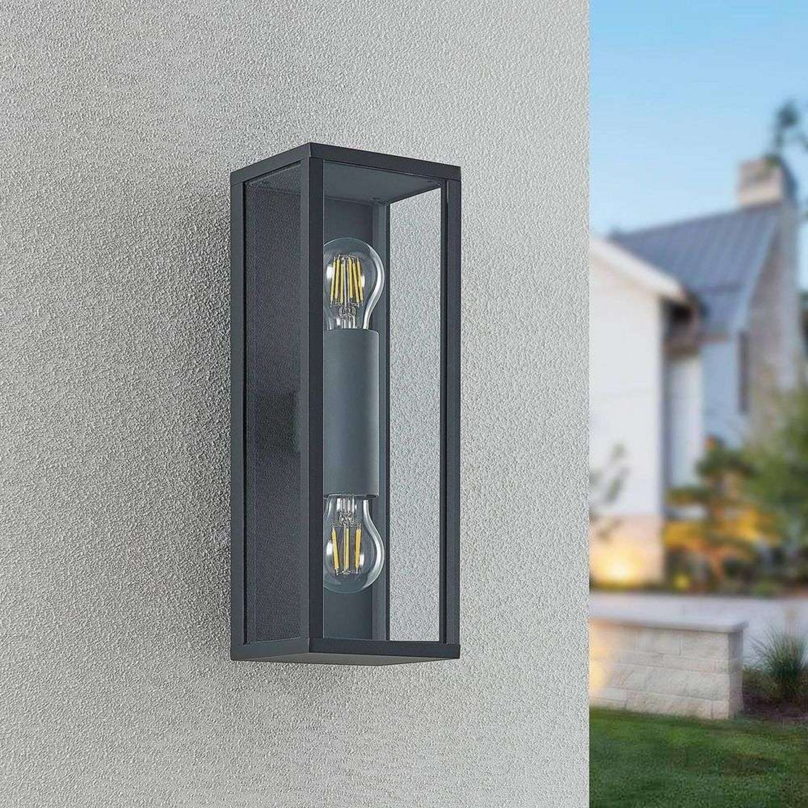 Peldar 2 Outdoor Wall Lamp Dark Grey - Lindby