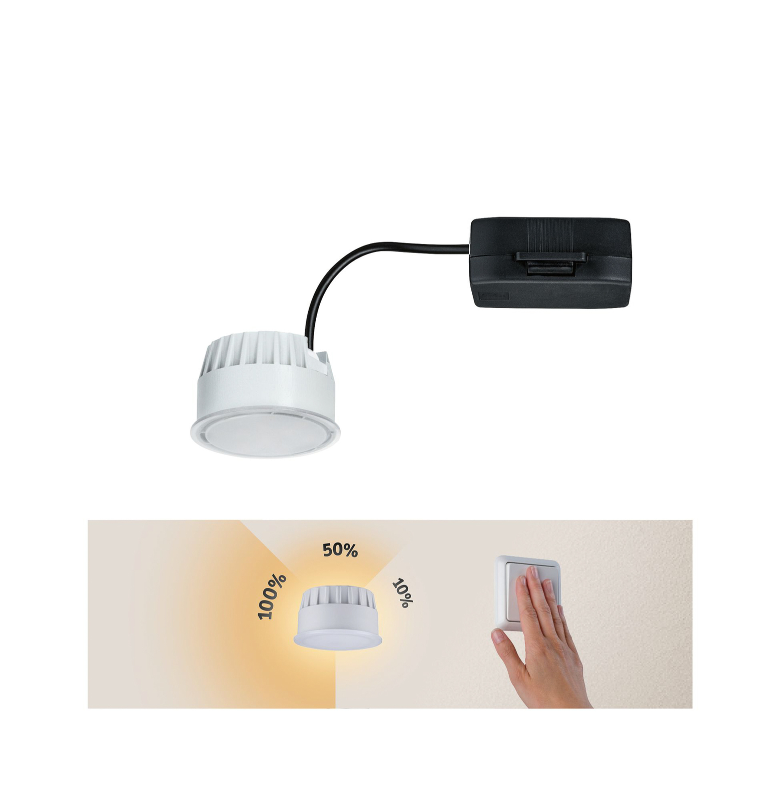 Paulmann Coin Nova LED 3-step-dim 100° 6W 2 700K