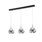 LED pendant light Deva, 3-bulb, 115 cm, grey, CCT, dimmable