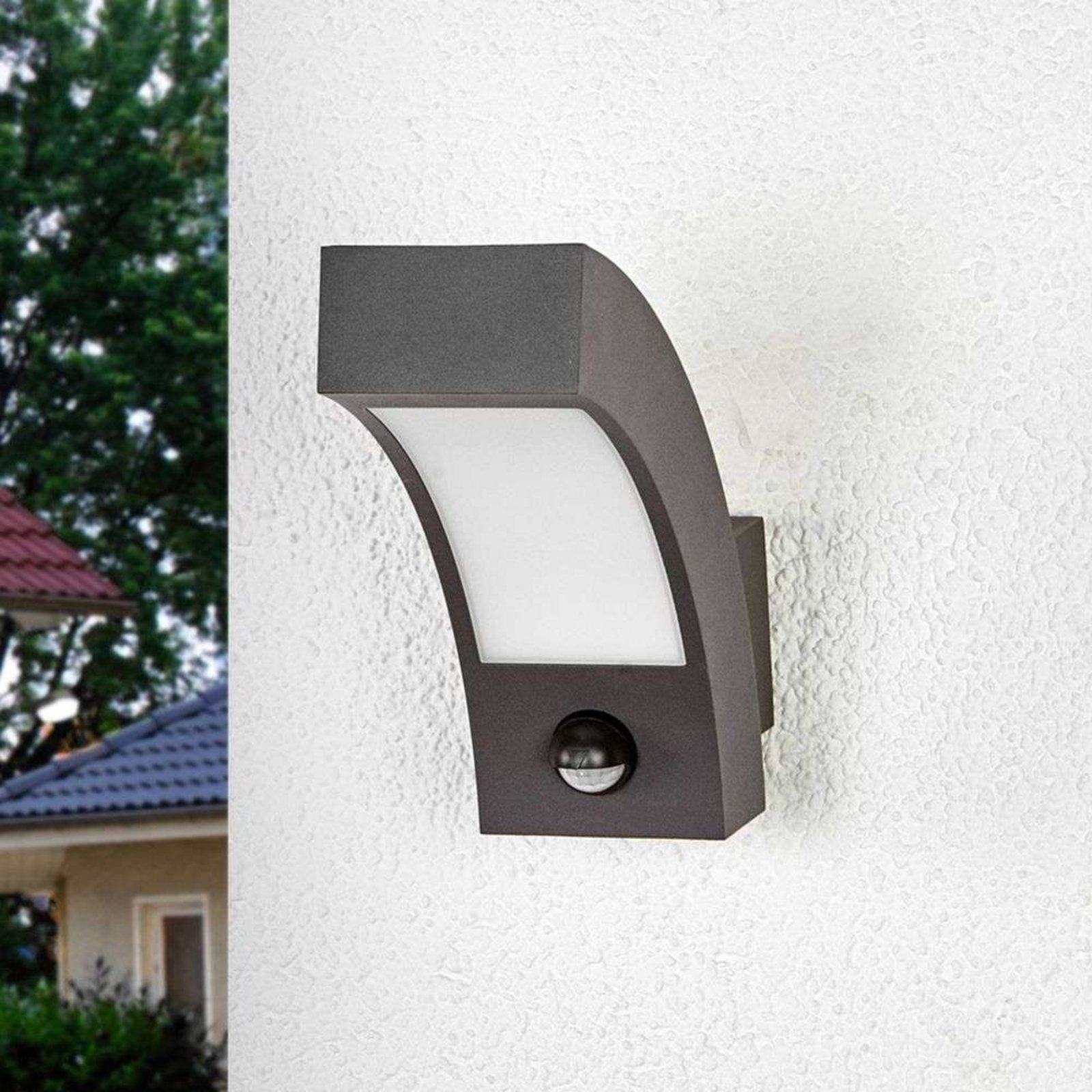 Lennik LED Aplica de Exterior w/Sensor Graphite - Lucande