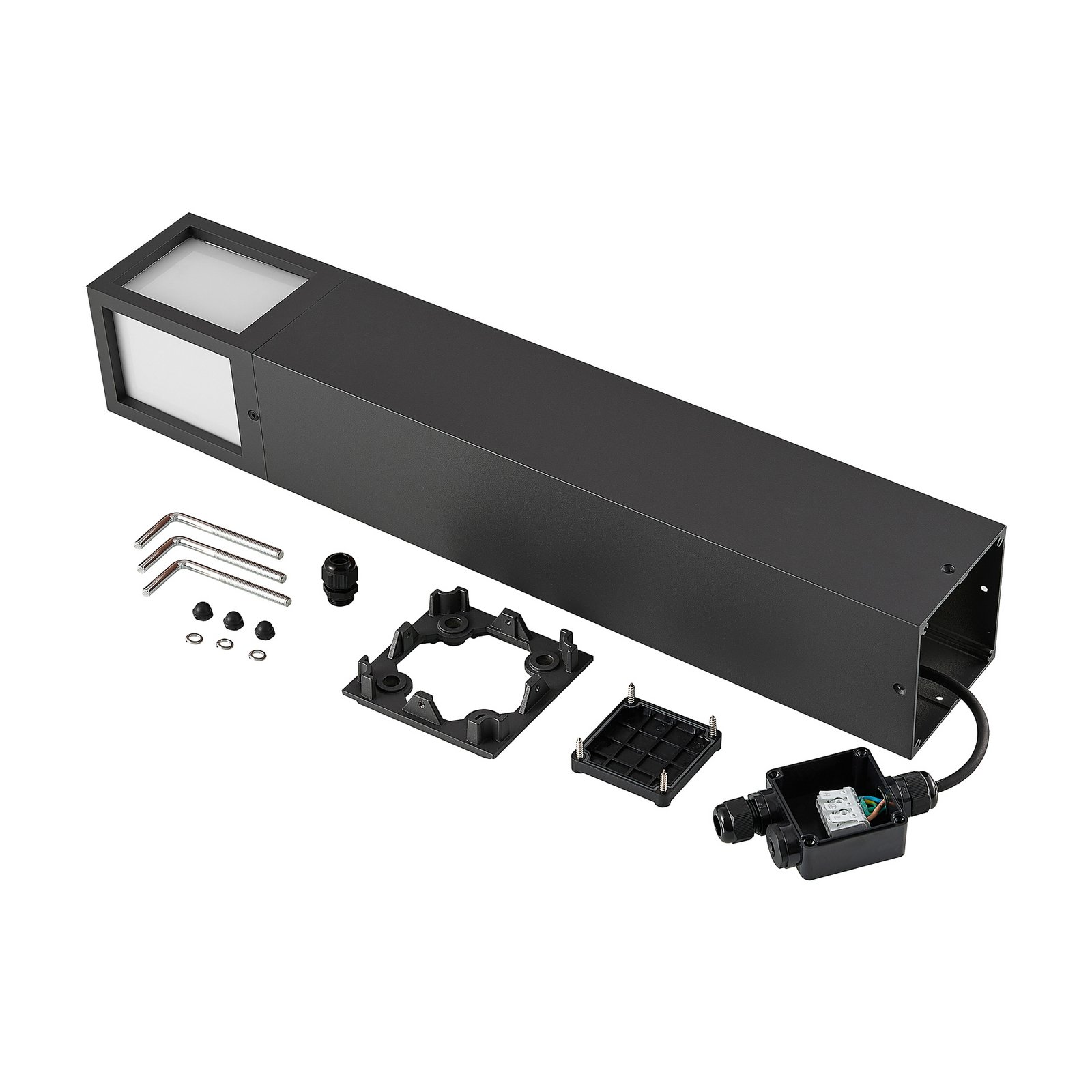 Facado II, altura 65 cm, angular, cinzento escuro/opal