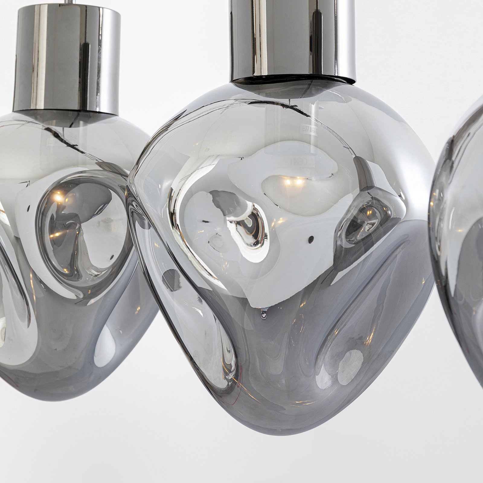 Kare pakabinamas šviestuvas „Supernova“, dūminė pilka spalva, 110 cm, E27 Kare pakabinamas šviestuvas „Supernova“, dūminė pilka spalva, 110 cm, E27