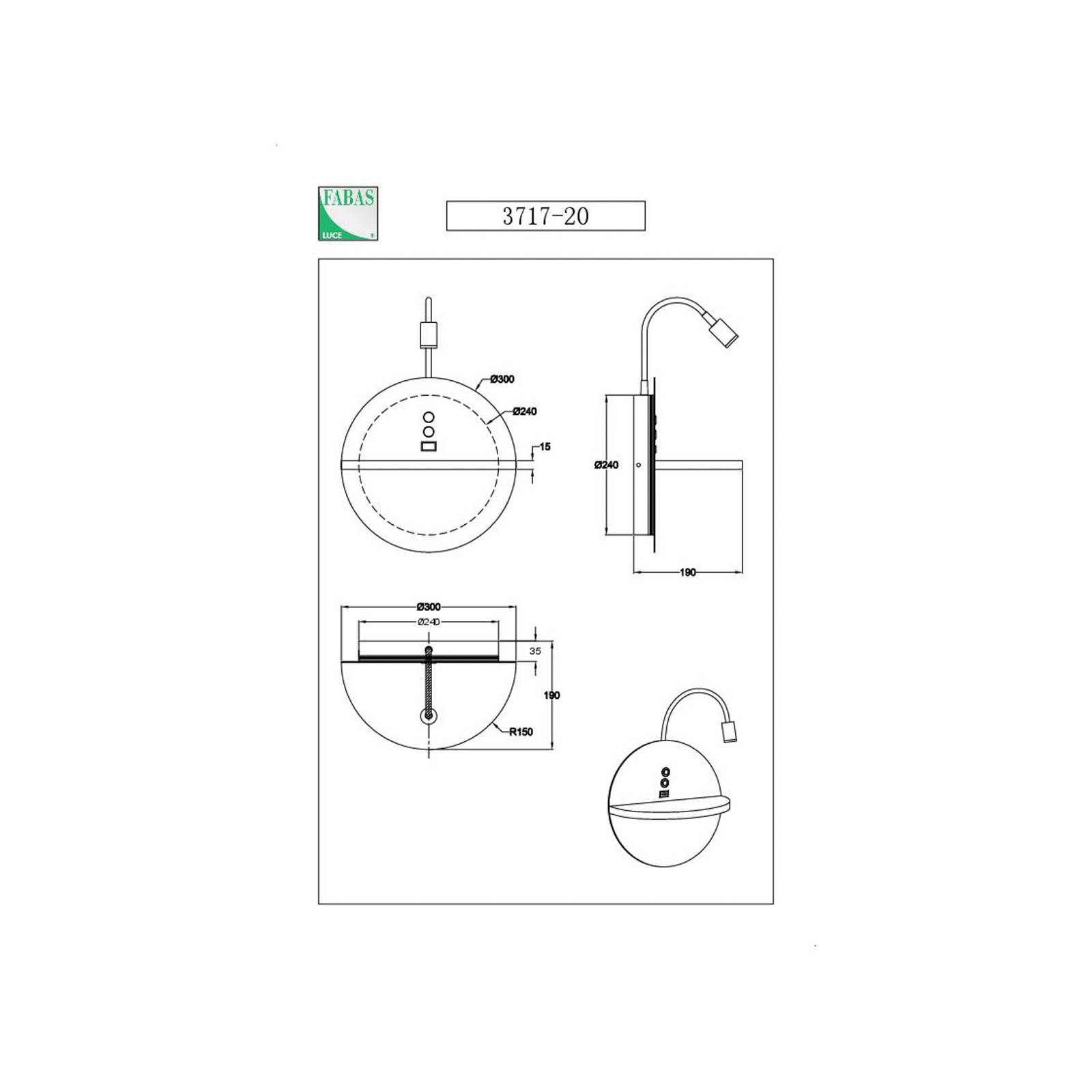 Fabas Luce Liseuse LED Dual rétroéclairage bois tablette intensité variable