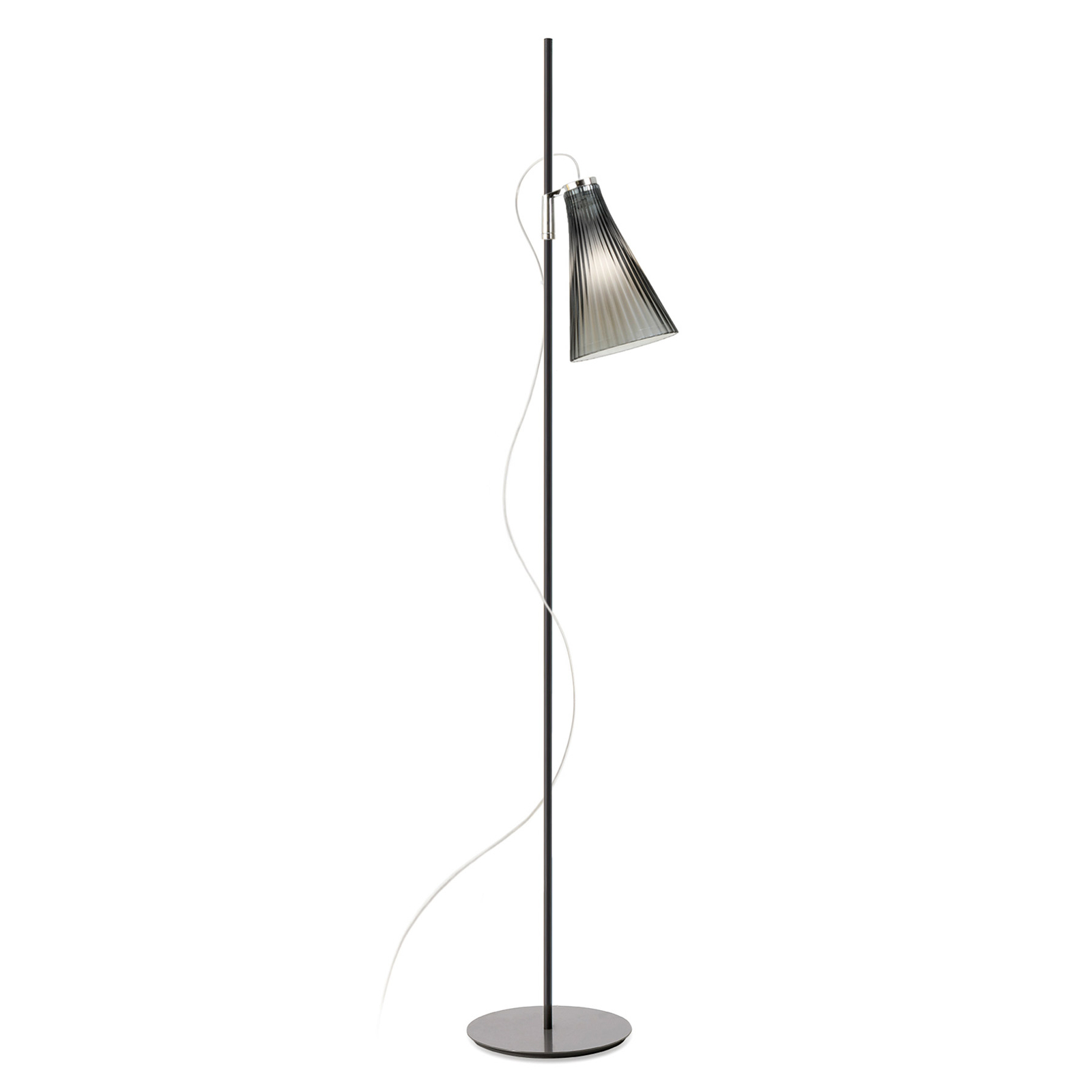 Kartell K-Lux floor lamp, 1-bulb, black/grey