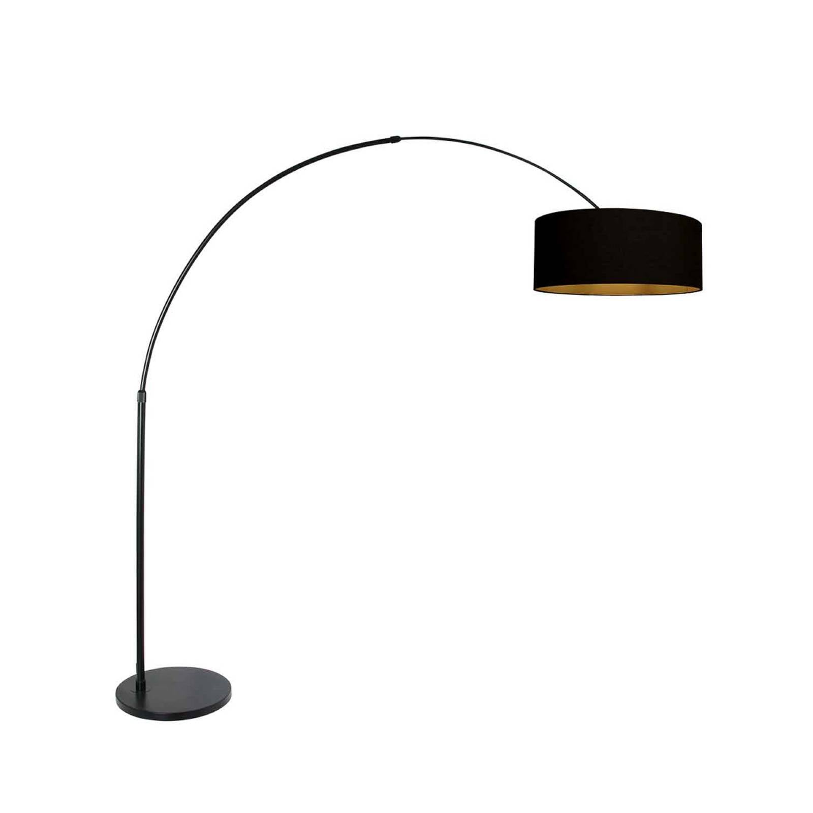 Bogen-Stehlampe Sparkled Light schwarz/schwarz-gold, 240 cm