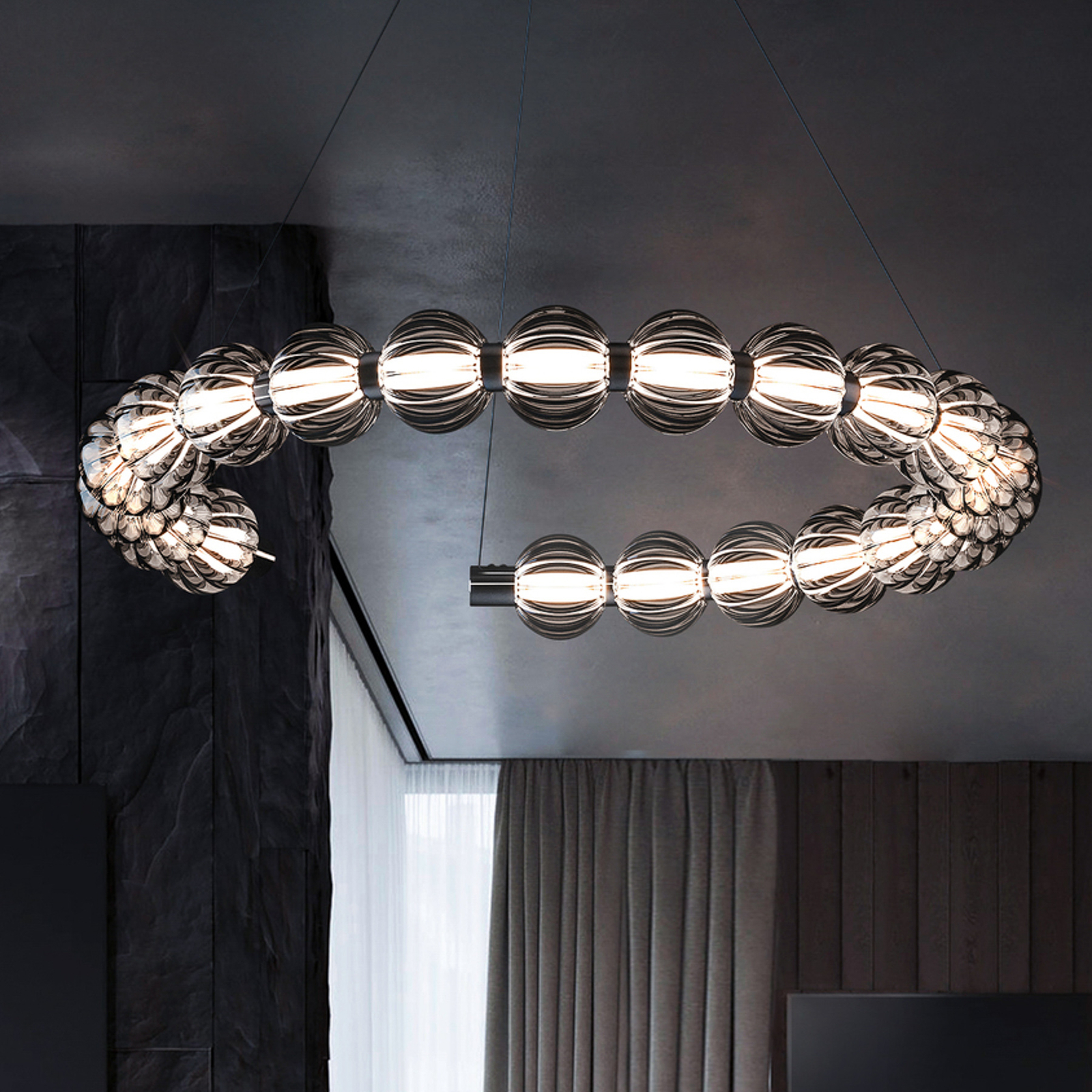 Maytoni Amulet LED-hængelampe, vandret, Ø 74 cm
