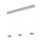 Suspension LED Zera, nickel mat, commande gestuelle