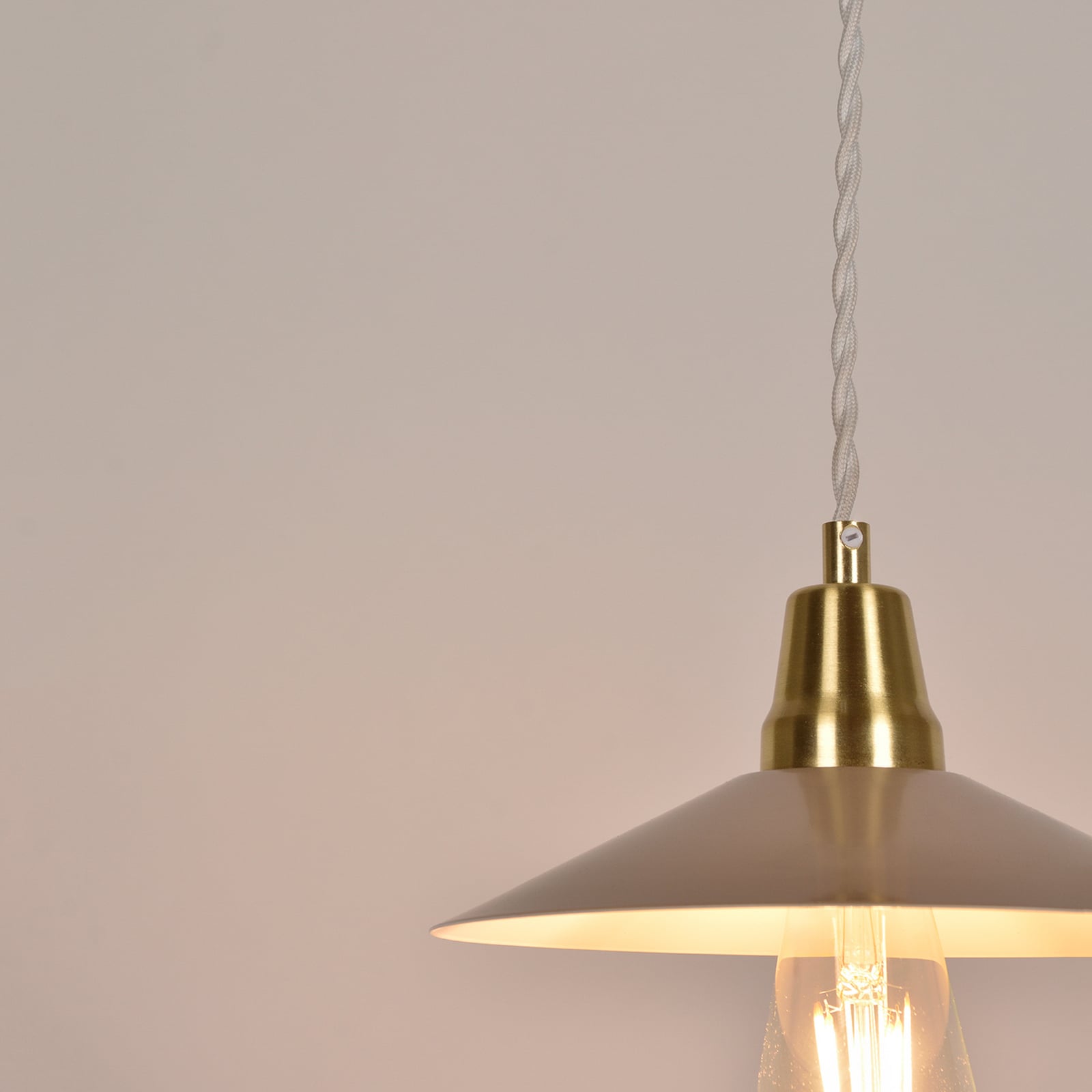 Suspenzijska svjetiljka Claudette, krem, Ø 22 cm - Corep SAS Suspenzijska svjetiljka Claudette, krem, Ø 22 cm - Corep SAS