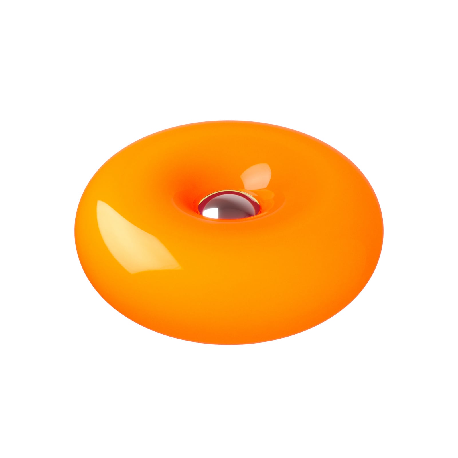 Stolová LED lampa Basile, oranžová, sklo, 2 700 K