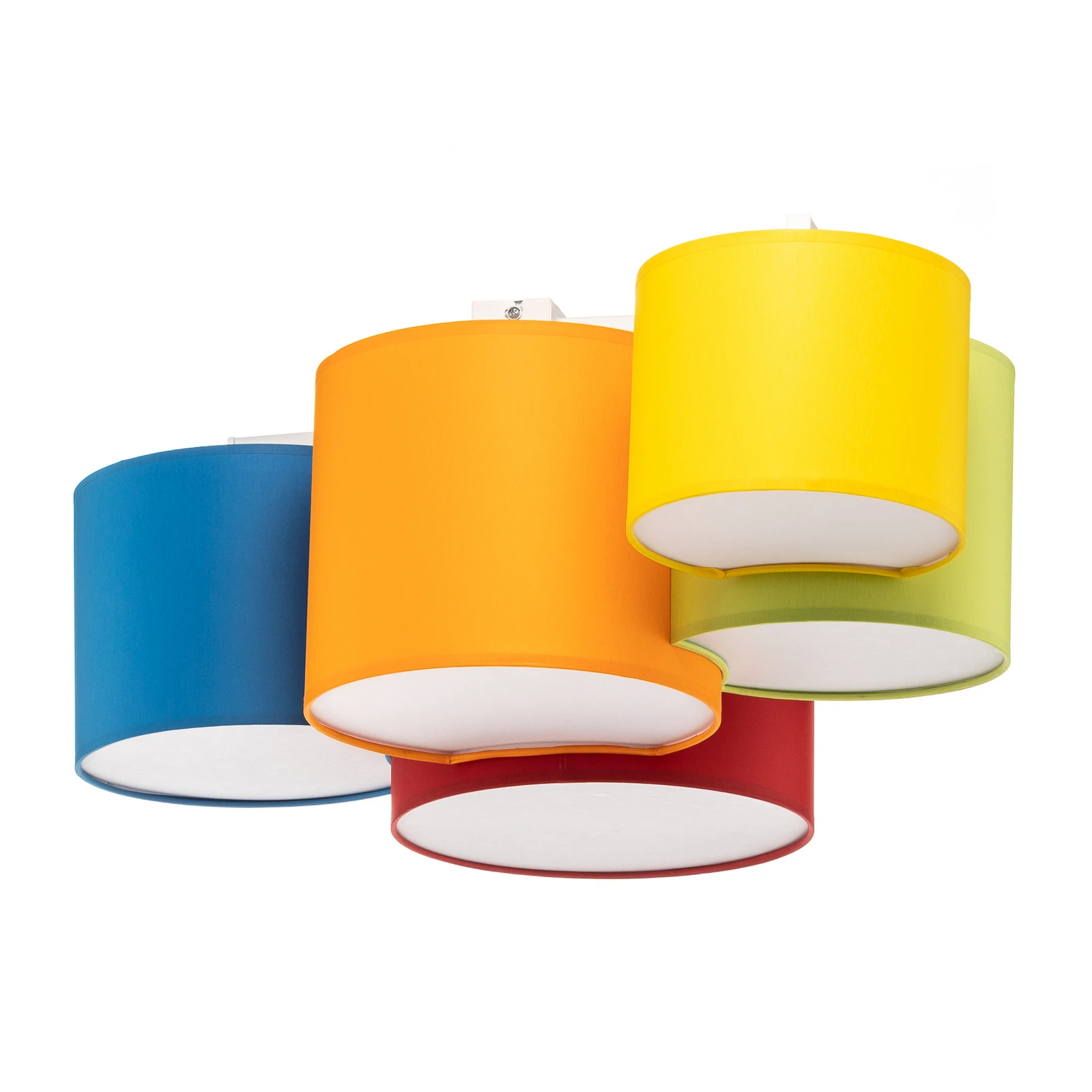 Mona ceiling light, 5-bulb, multicoloured