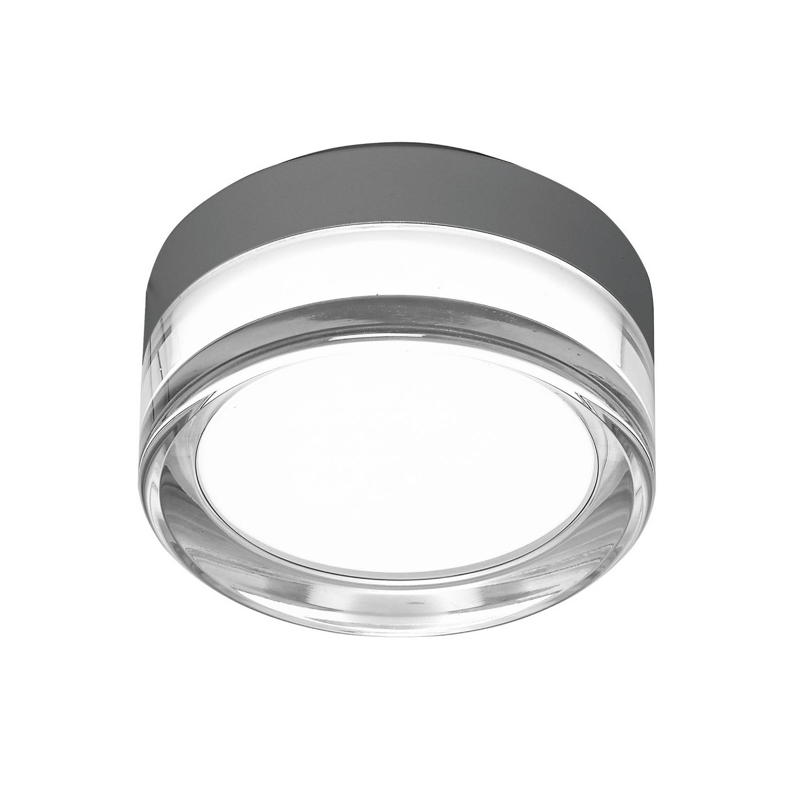 LED-Wandleuchte CMD 9054, anthrazit/klar, Ø 13 cm, CCT, IP65