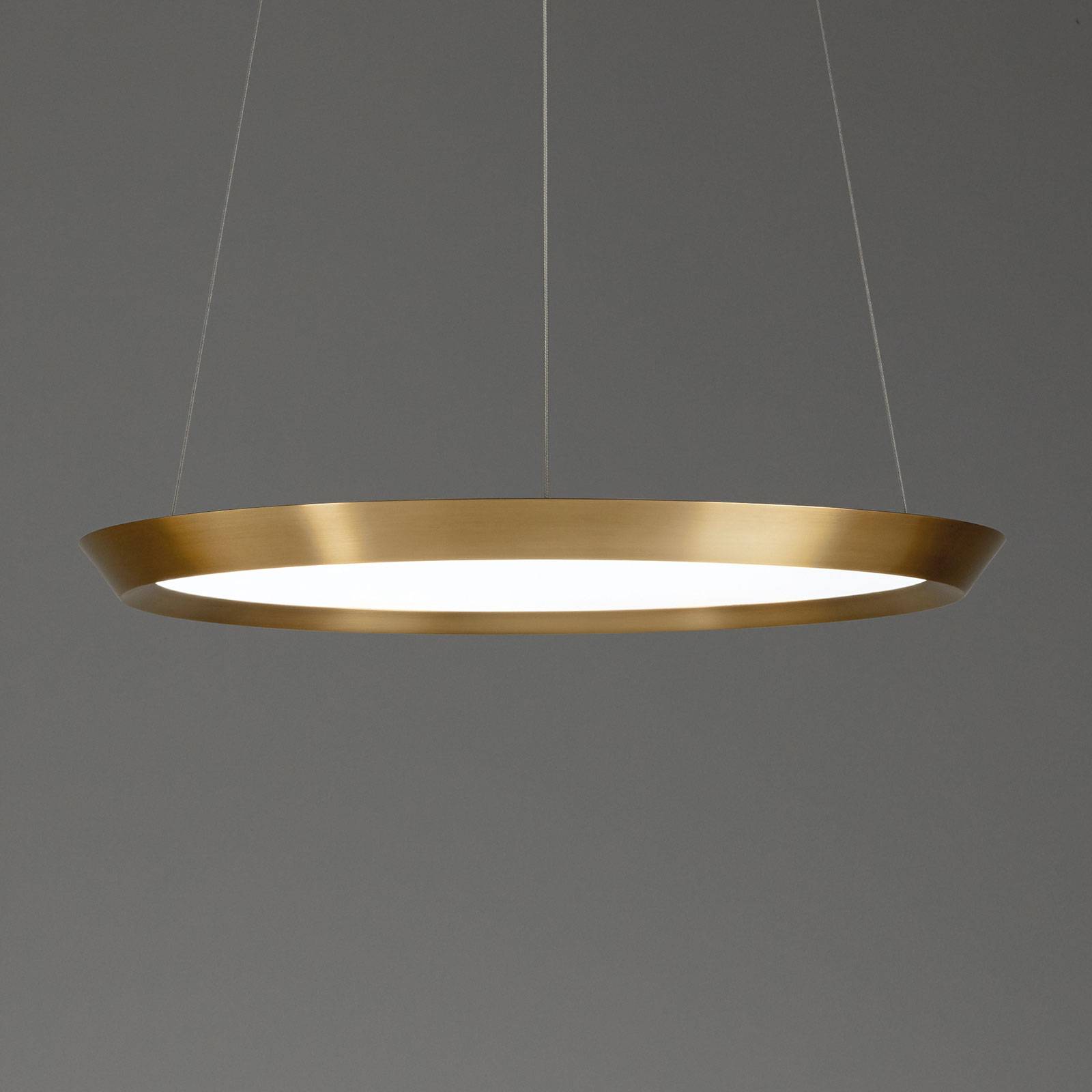Grok Saturn lampa wisząca LED mosiężna, Ø 60 cm