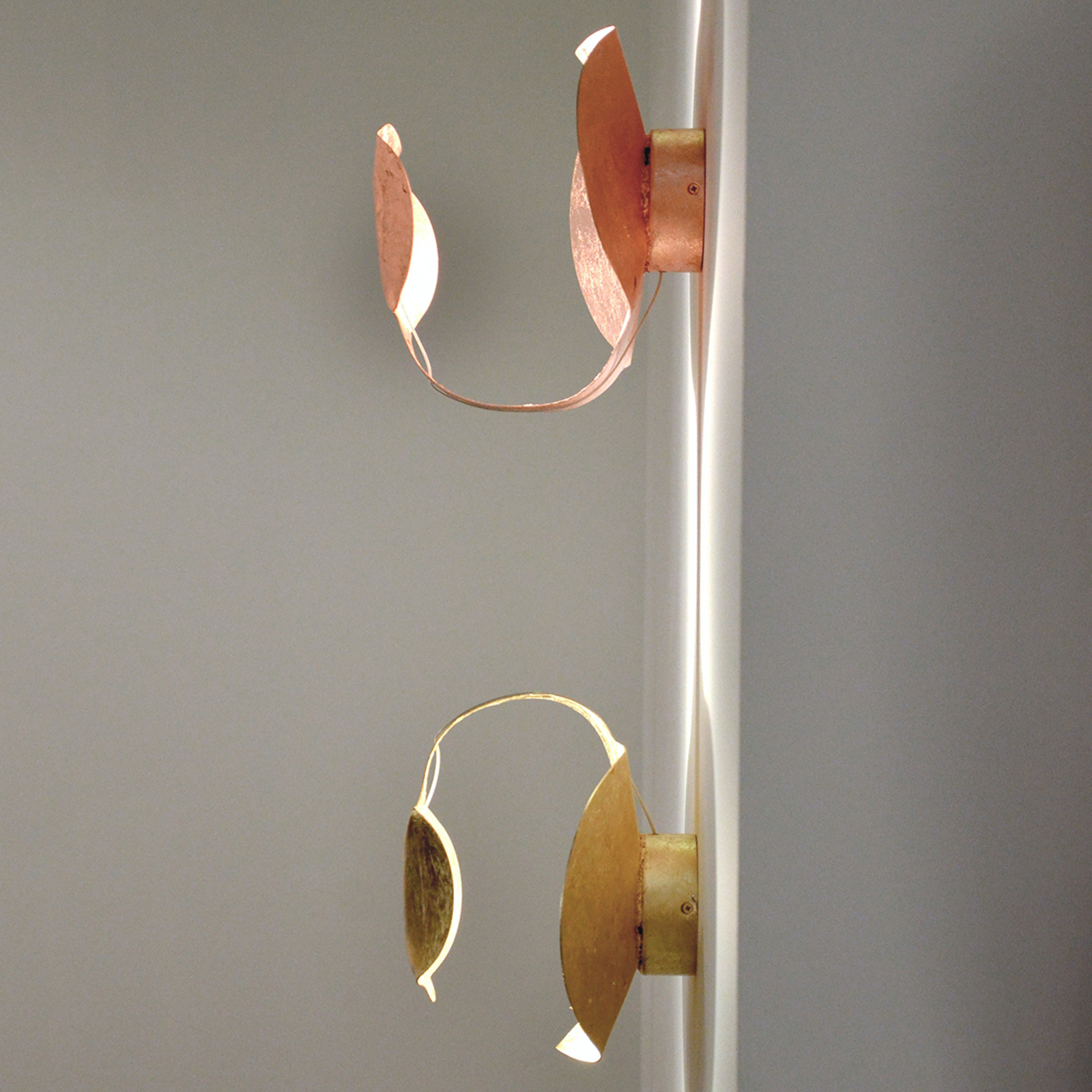 LED-designervägglampa Gi, Gi, 40 cm, brons