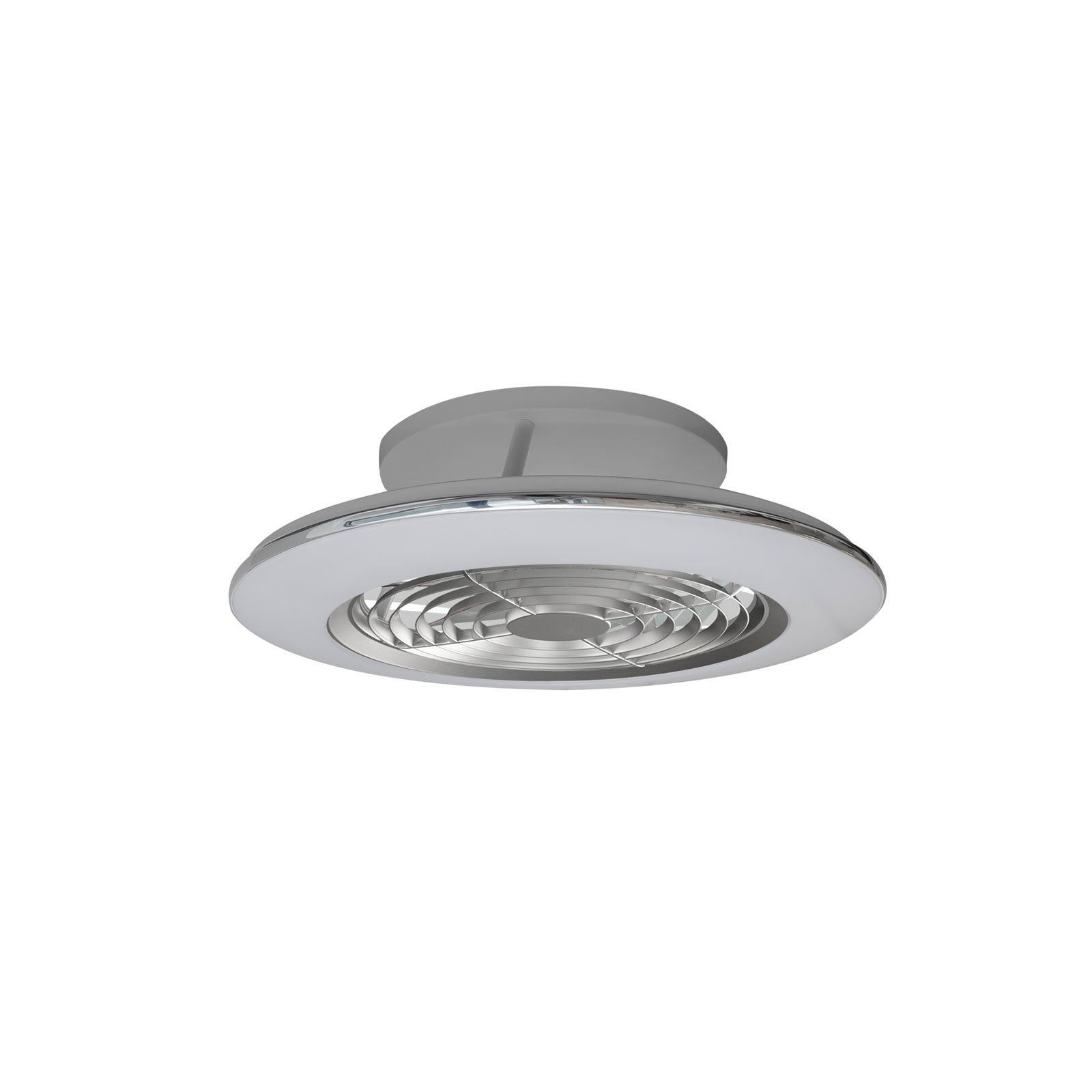 Alisio mini LED ceiling fan, silver