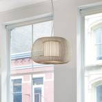 Mirta pendant light, lampshade made of acrylic struts, grey, Ø 38 cm