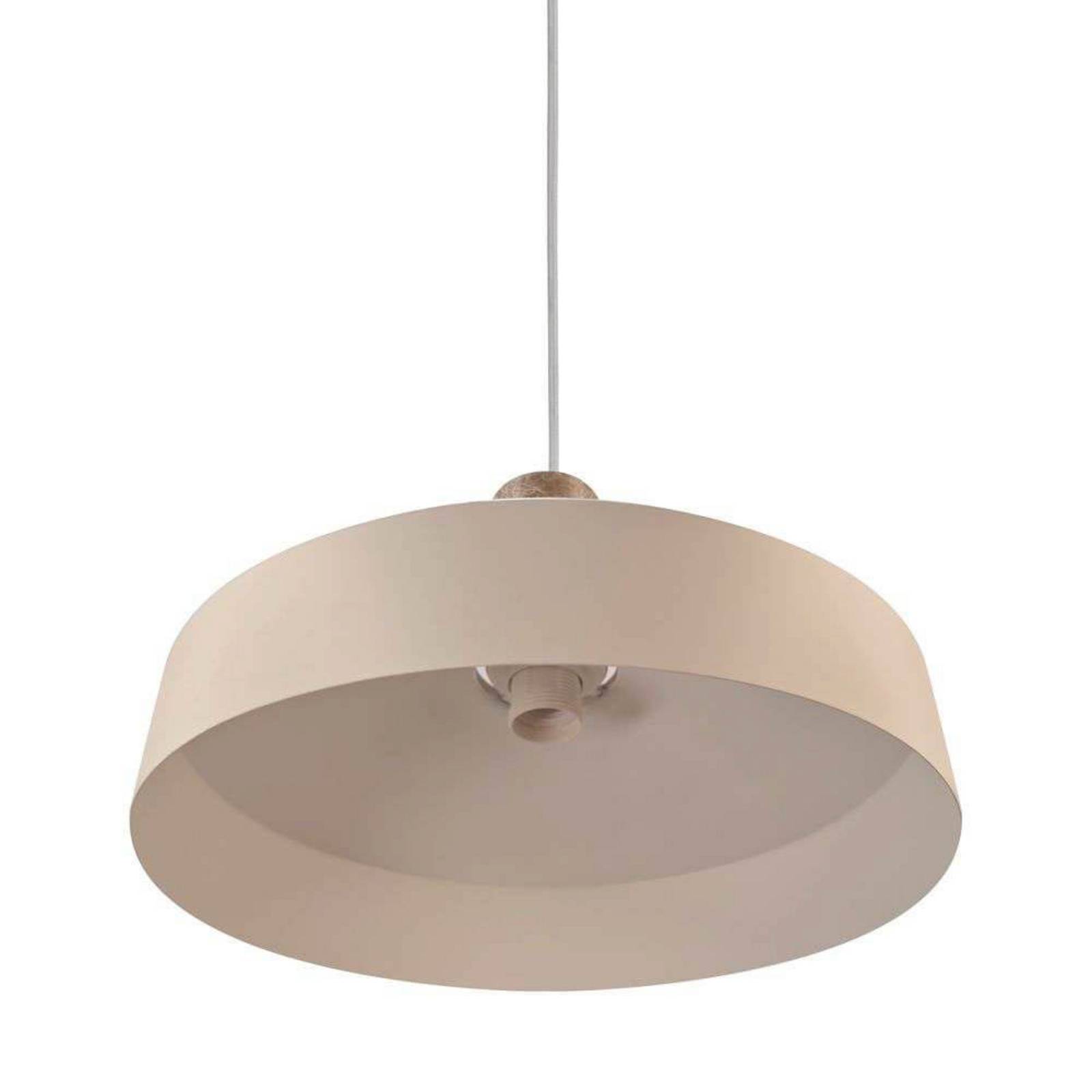 Pendellampe Elvas, beigefarben, Ø 37 cm, Metall/Marmor günstig online kaufen
