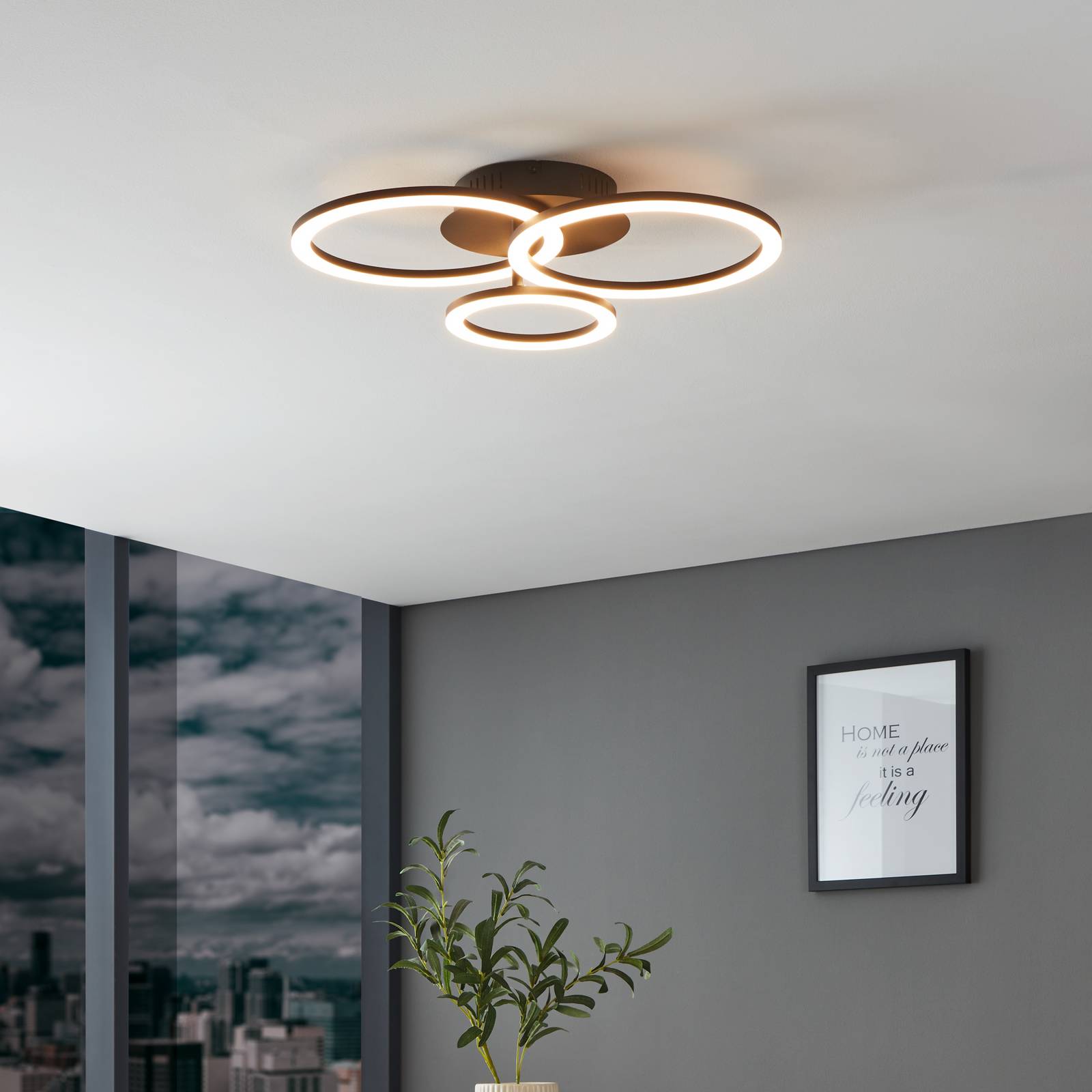  Eglo Connect Eglo Connect Parrapos-z Led Ceiling Lamp, 3-bulb 