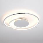 Lindby LED ceiling lamp Joline, 46 cm, chrome-coloured, metal