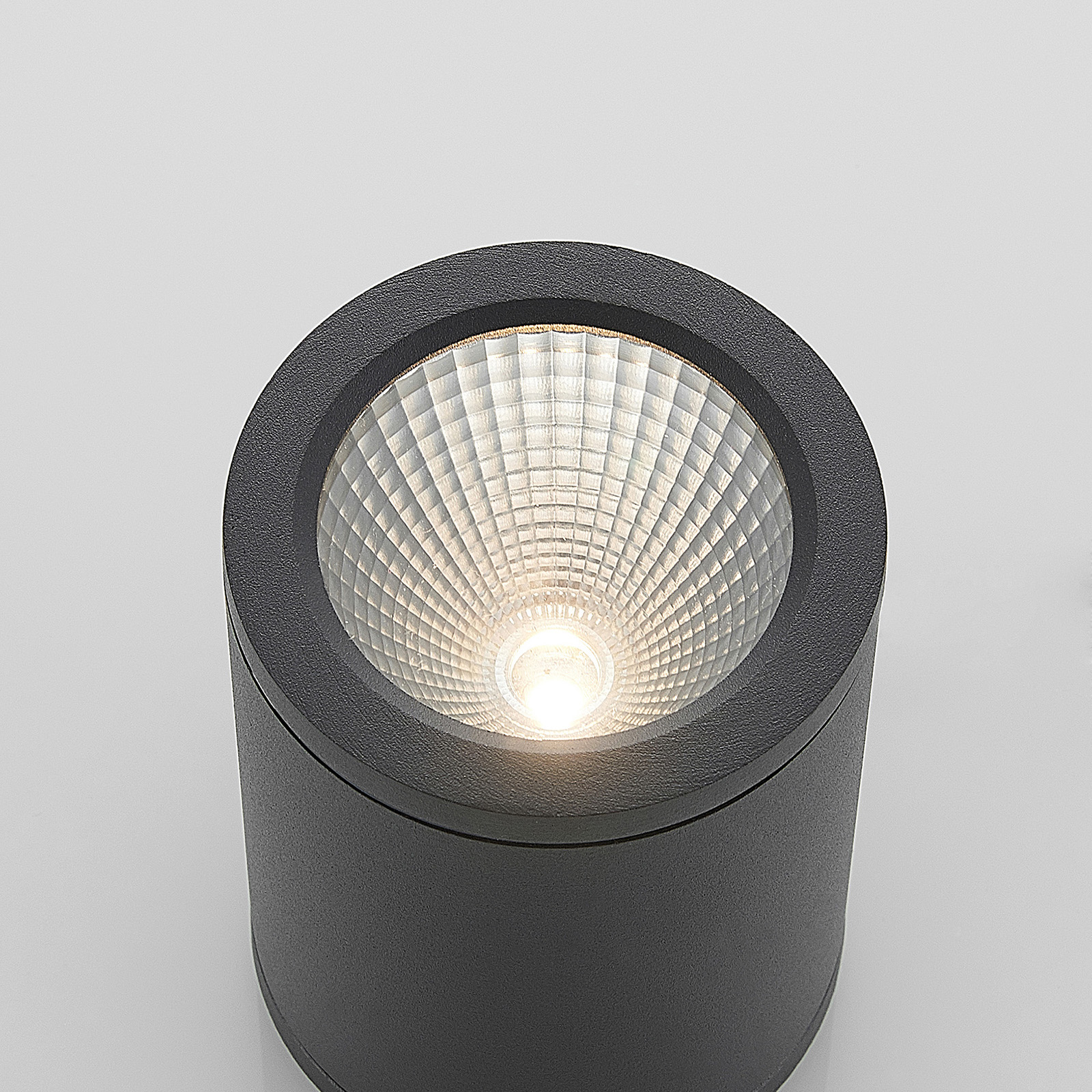 Downlight LED Embla de aluminio IP54, gris oscuro