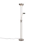Diva LED-uplight med læselampe, stål