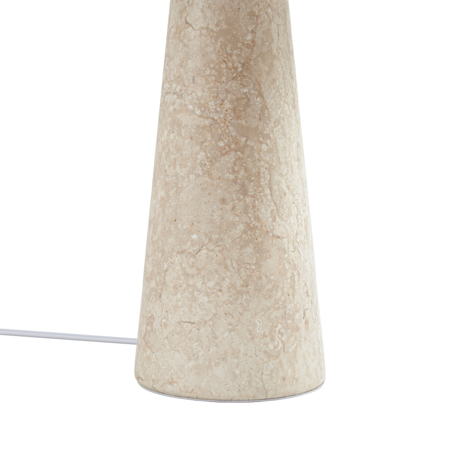Lampa stołowa Lucande Peyton, beżowa marmurkowa/beżowa, 48 cm