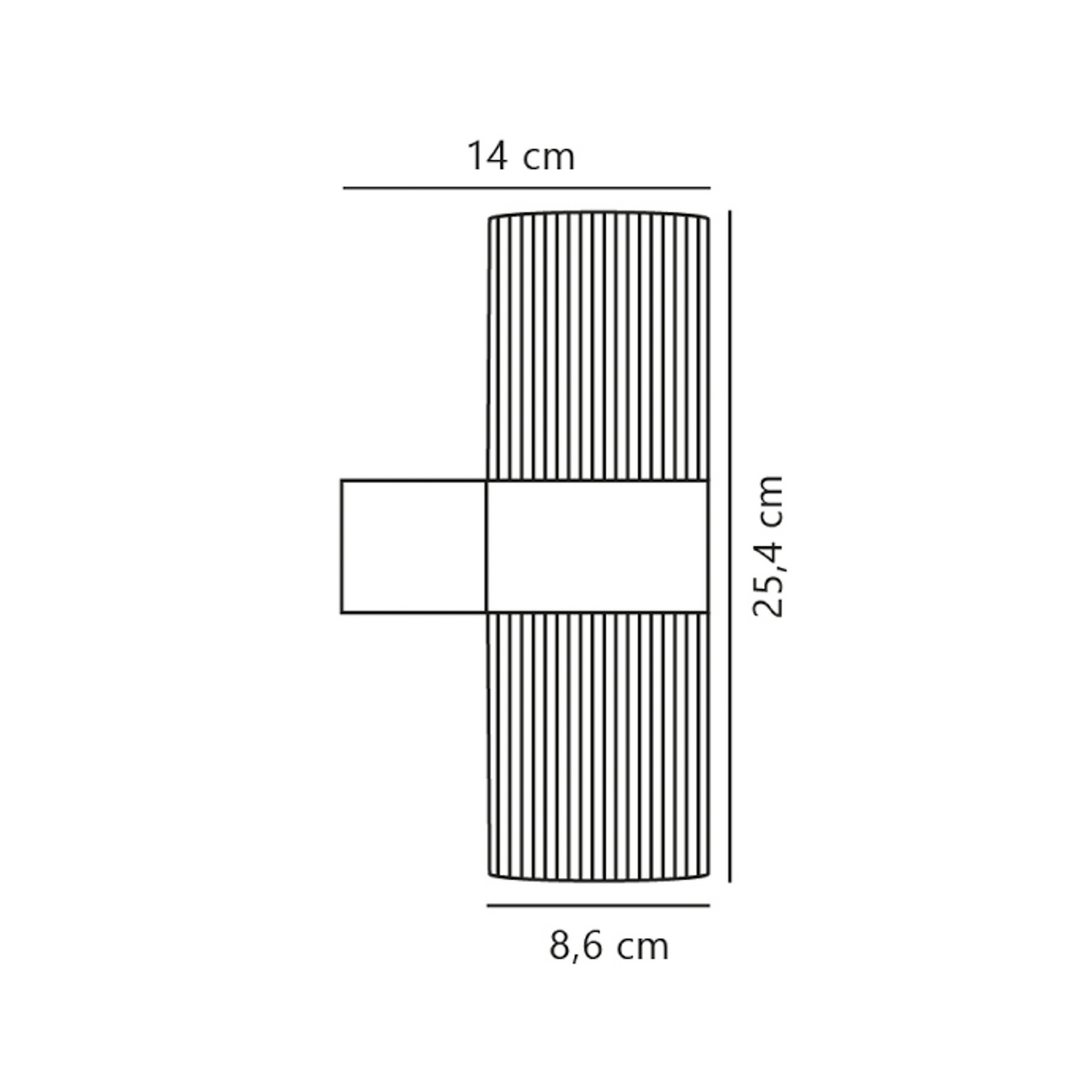 Außenwandleuchte Kyklop Ripple up/down, rost Außenwandleuchte Kyklop Ripple up/down, rost